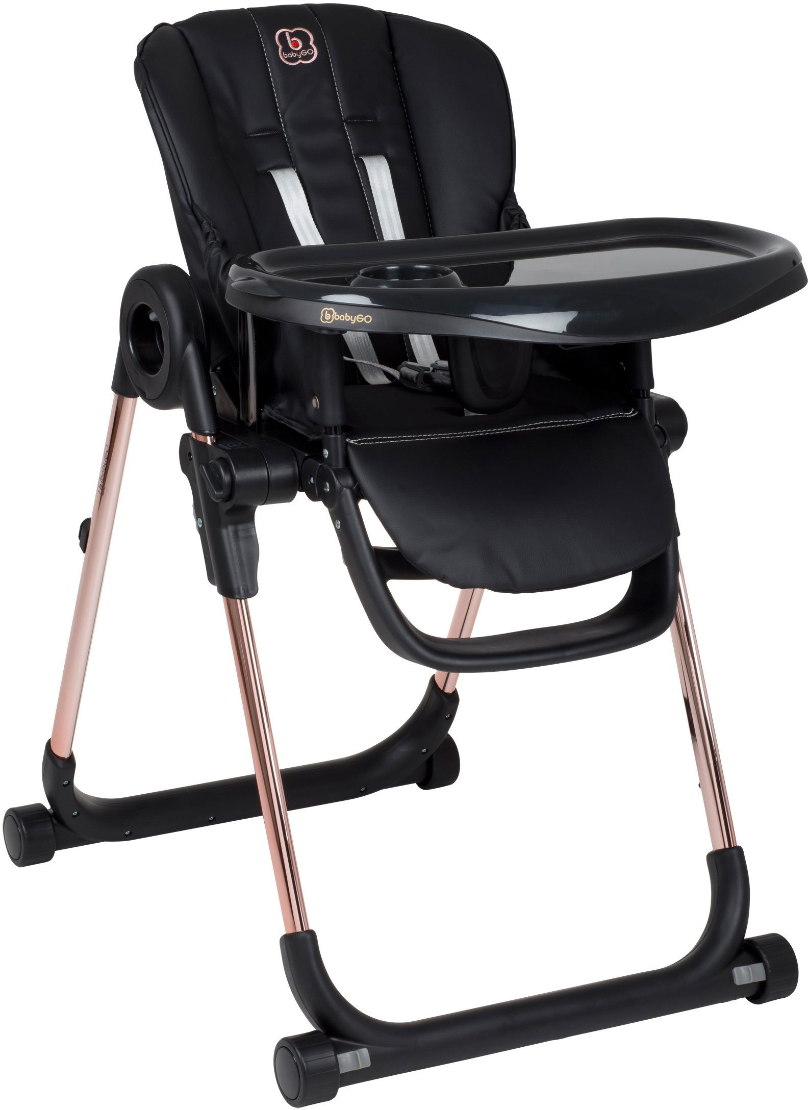BabyGo Hochstuhl Divan, Gold schwarz, platzsparend günstig online kaufen