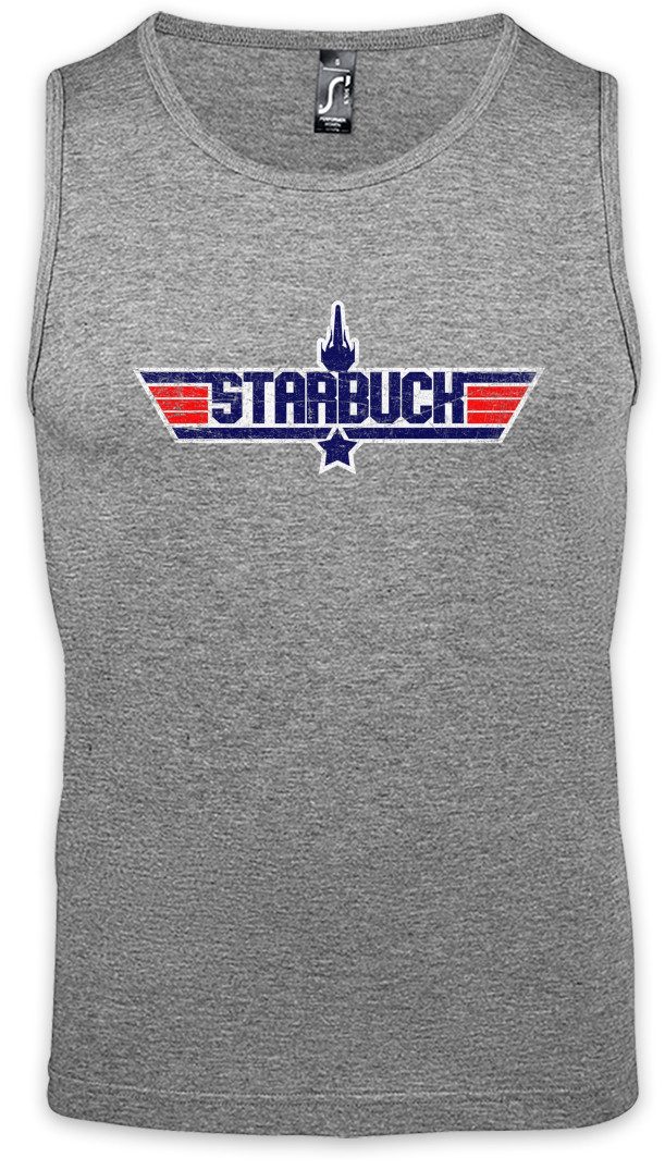 Urban Backwoods Tanktop Top Star Starbuck Ärmelloses T-Shirt Battle 80s Kara Tomcat Gun Lieutenant Galactica Space Ship