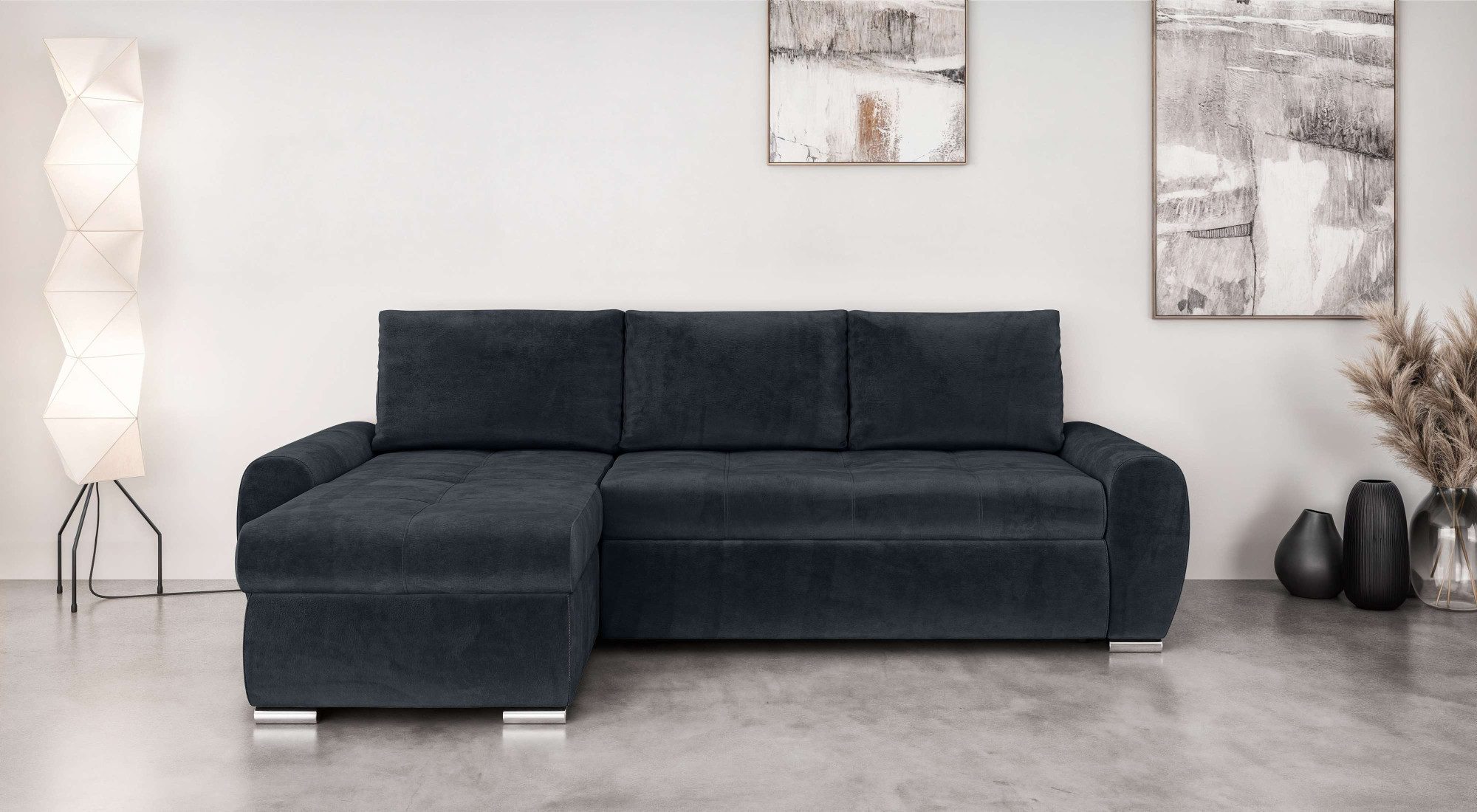 Ecksofa HAVERHILL Schlafsofa mit Bettkasten, Maße B/H/T: 237/89/166 cm