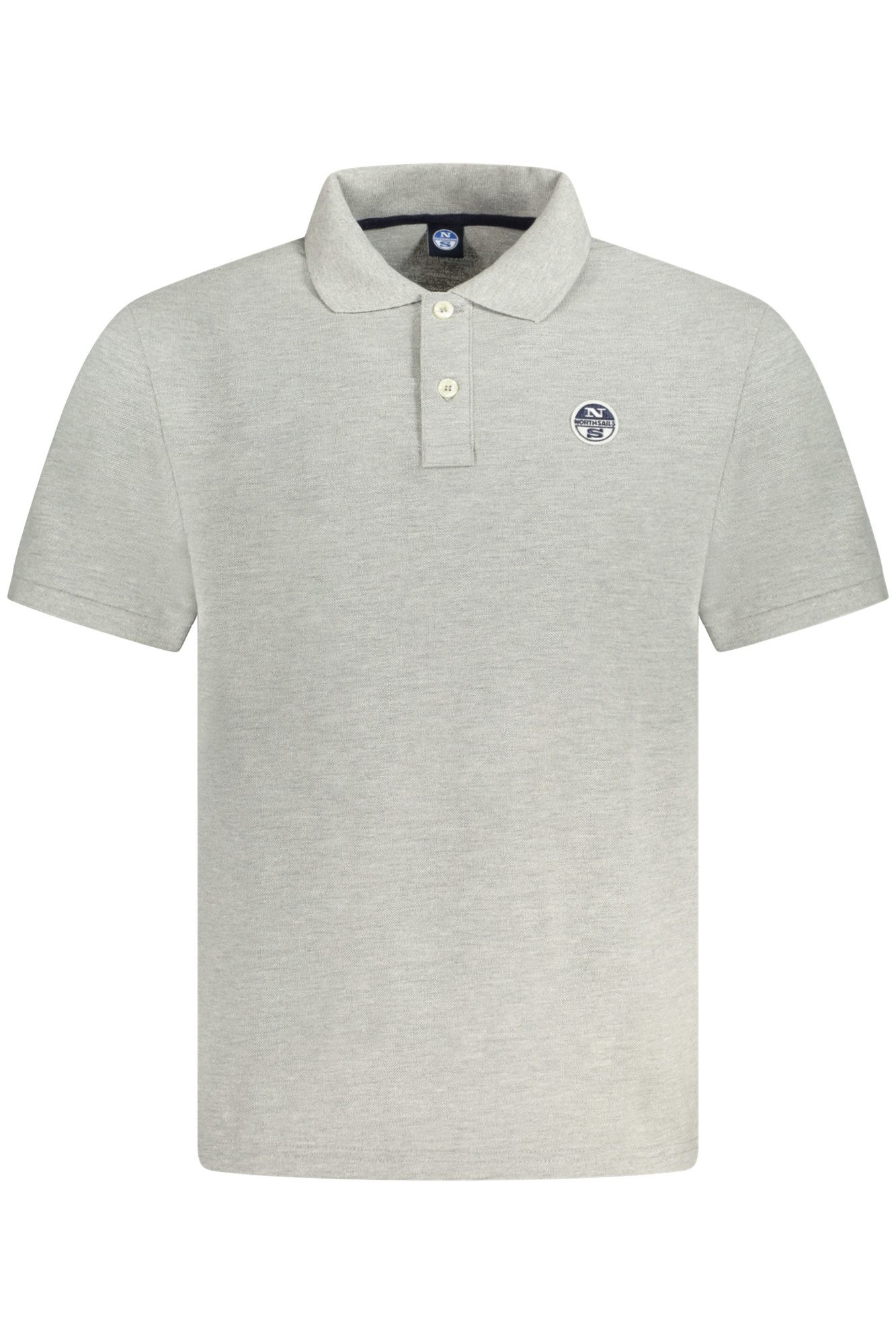 North Sails Poloshirt Graues Herren Kurzarm-Poloshirt mit Logo und