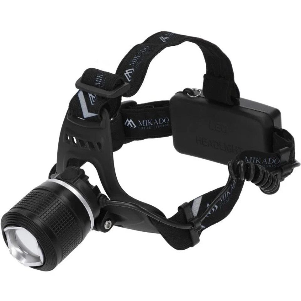 MIKADO Total Fishing Kopflampe Kopflampe - KOPF 550 LUM + UV - mit Kabel und aufladbaren Batterien