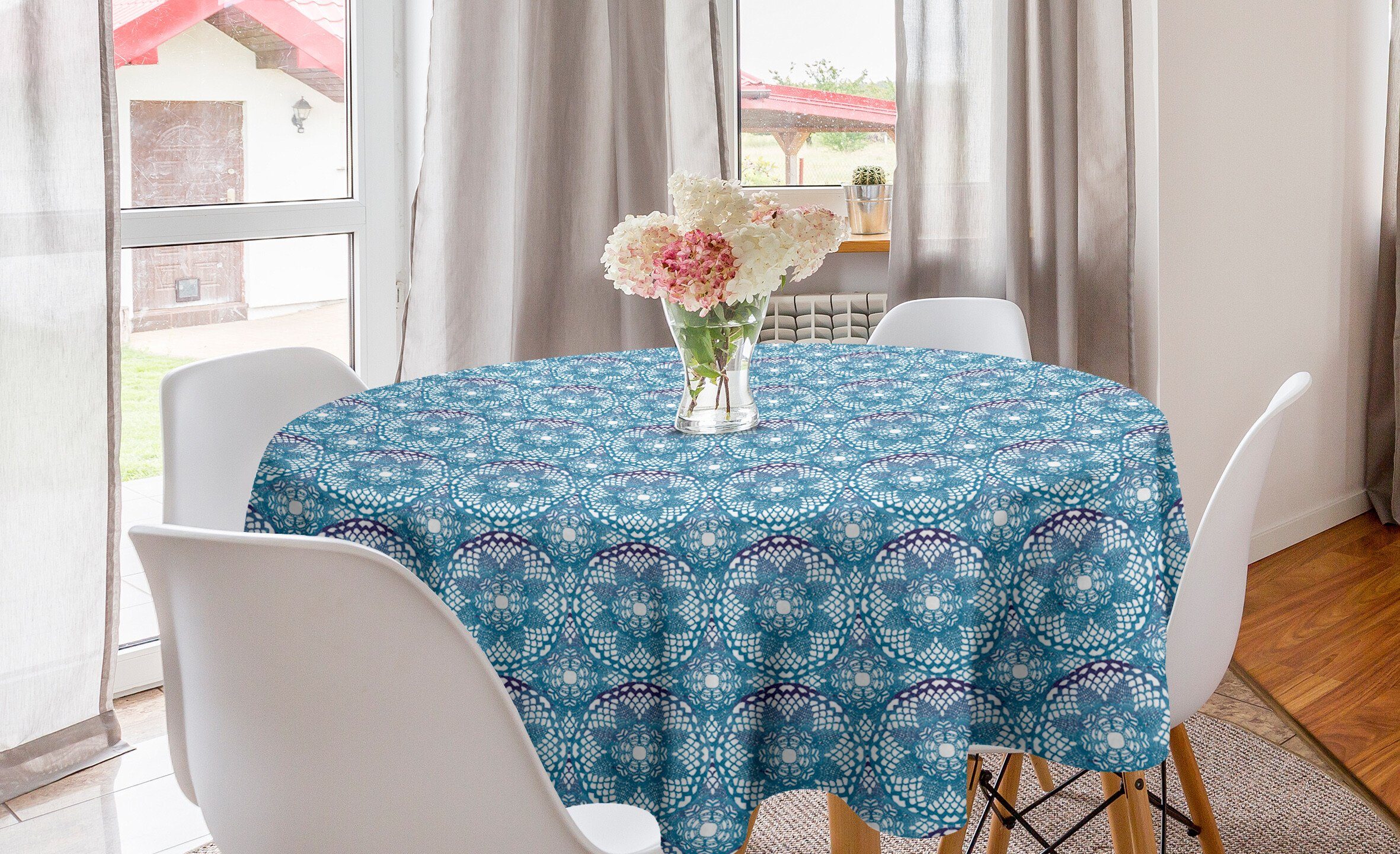 Lace Deckchen Abdeckung Esszimmer Blumen Kreis Dekoration, für Abakuhaus Küche Tischdecke Blick Tischdecke Blumen