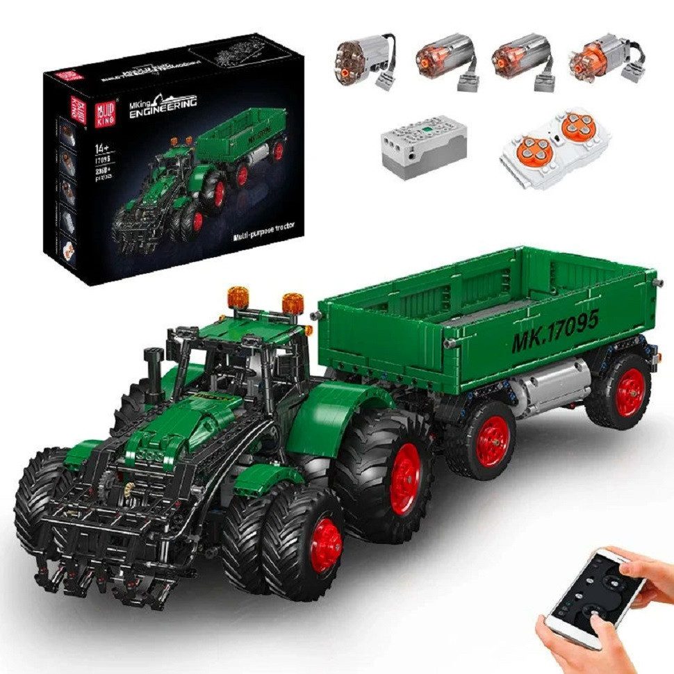 COIL RC Traktor mit Anhänger – RC-Fernsteuerung, App-Steuerung Konstruktions-Spielset, (2368 St., Modell 17095), Fernsteuerung, Motorisiert, Bewegliche Teile, ab 14 Jahren