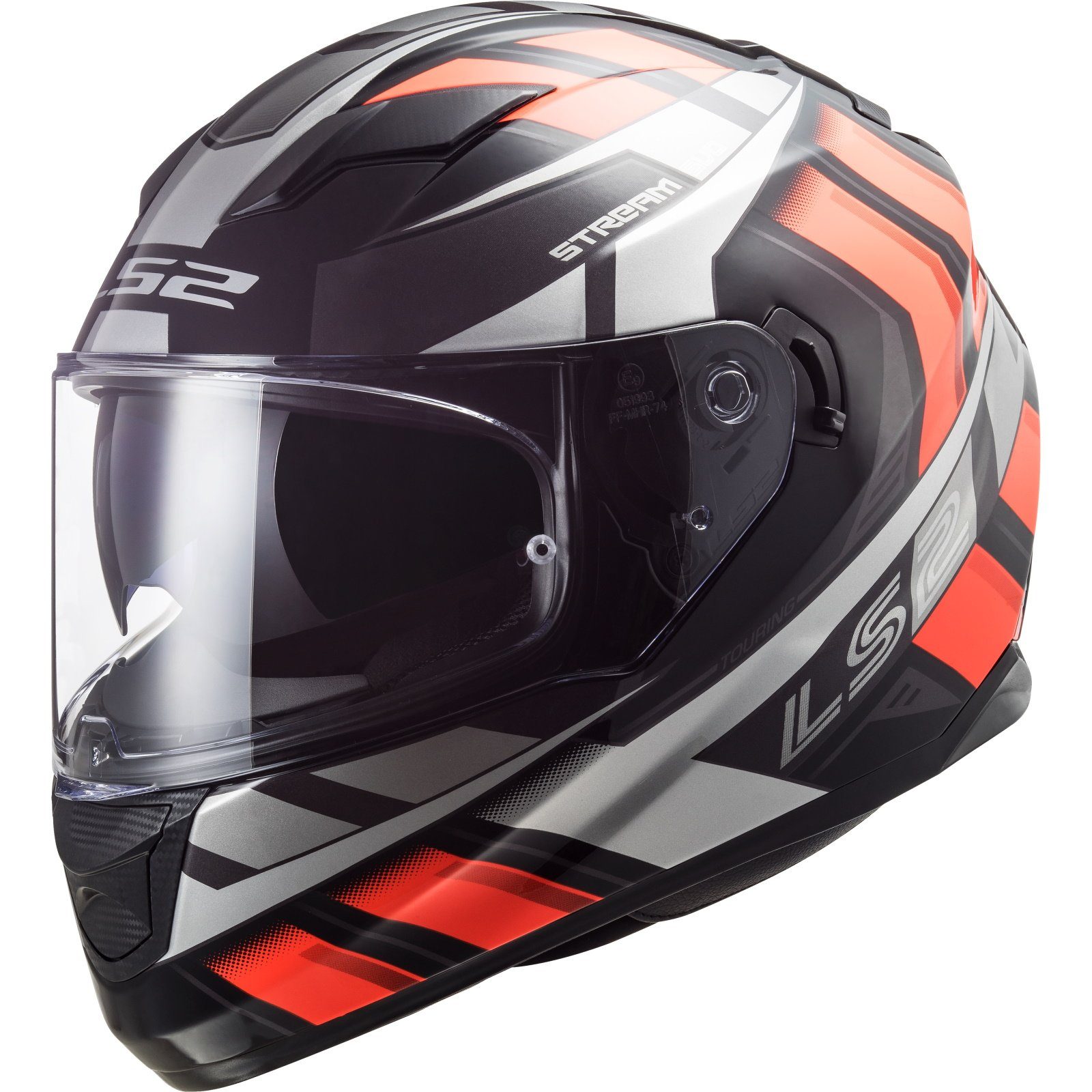 Motorradhelm LS2 FF320 Stream Evo Loop schwarz / orange