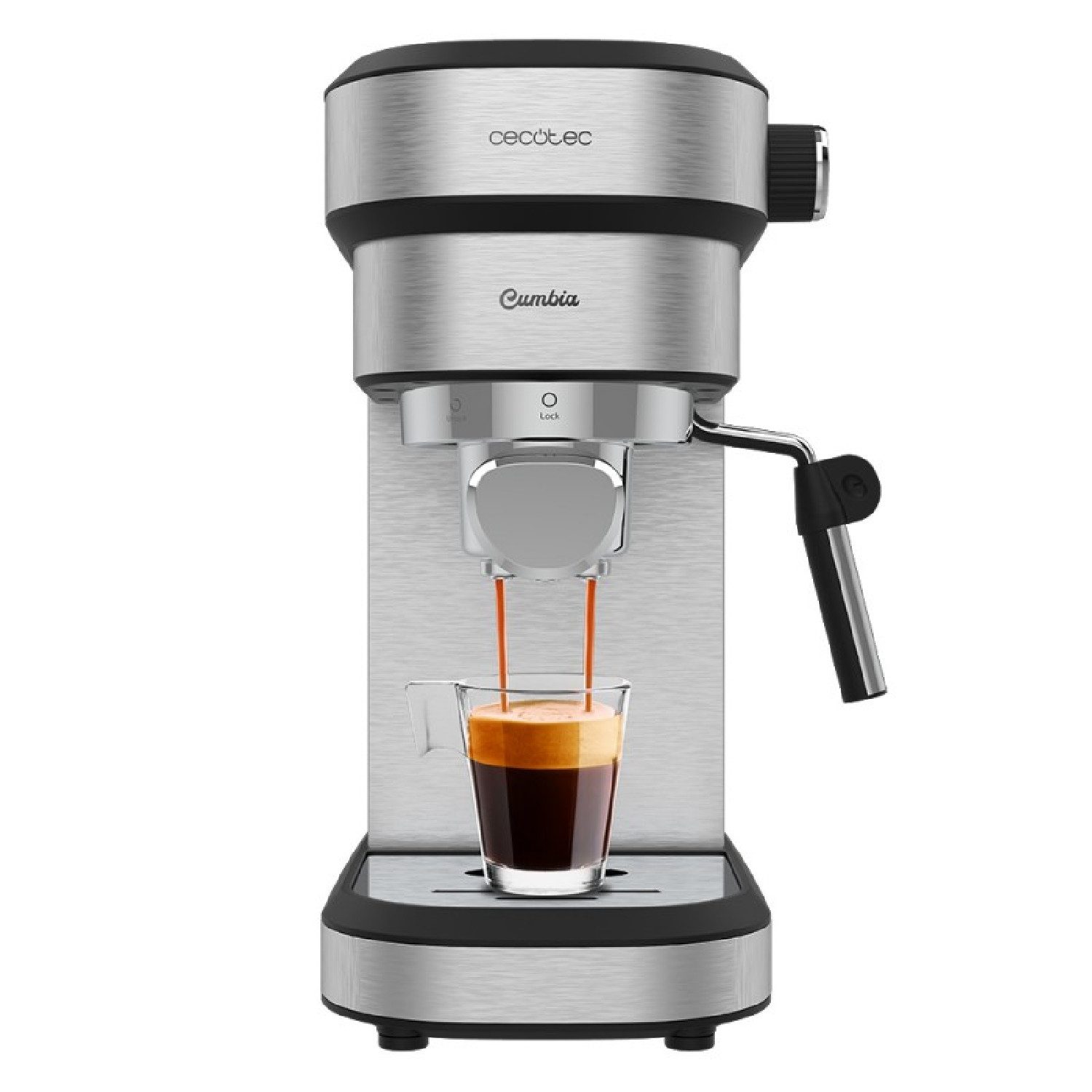 Cecotec Espressomaschine, 1.2l Kaffeekanne, Cafelizzia 790 Steel Duo