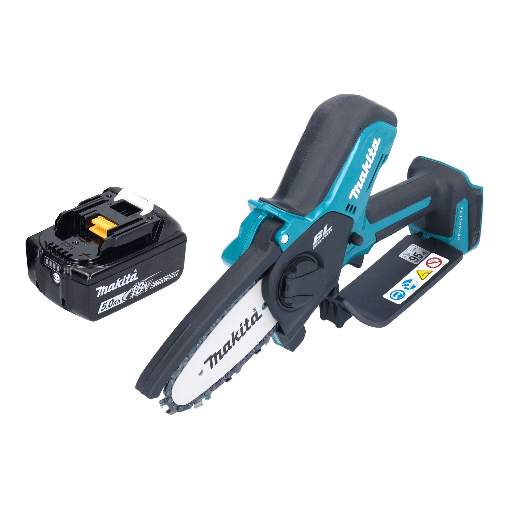 Makita Benzin-Kettensäge DUC 101 T01 18 V 10 cm Brushless + 1x Akku 5,0 Ah - ohne Ladegerät