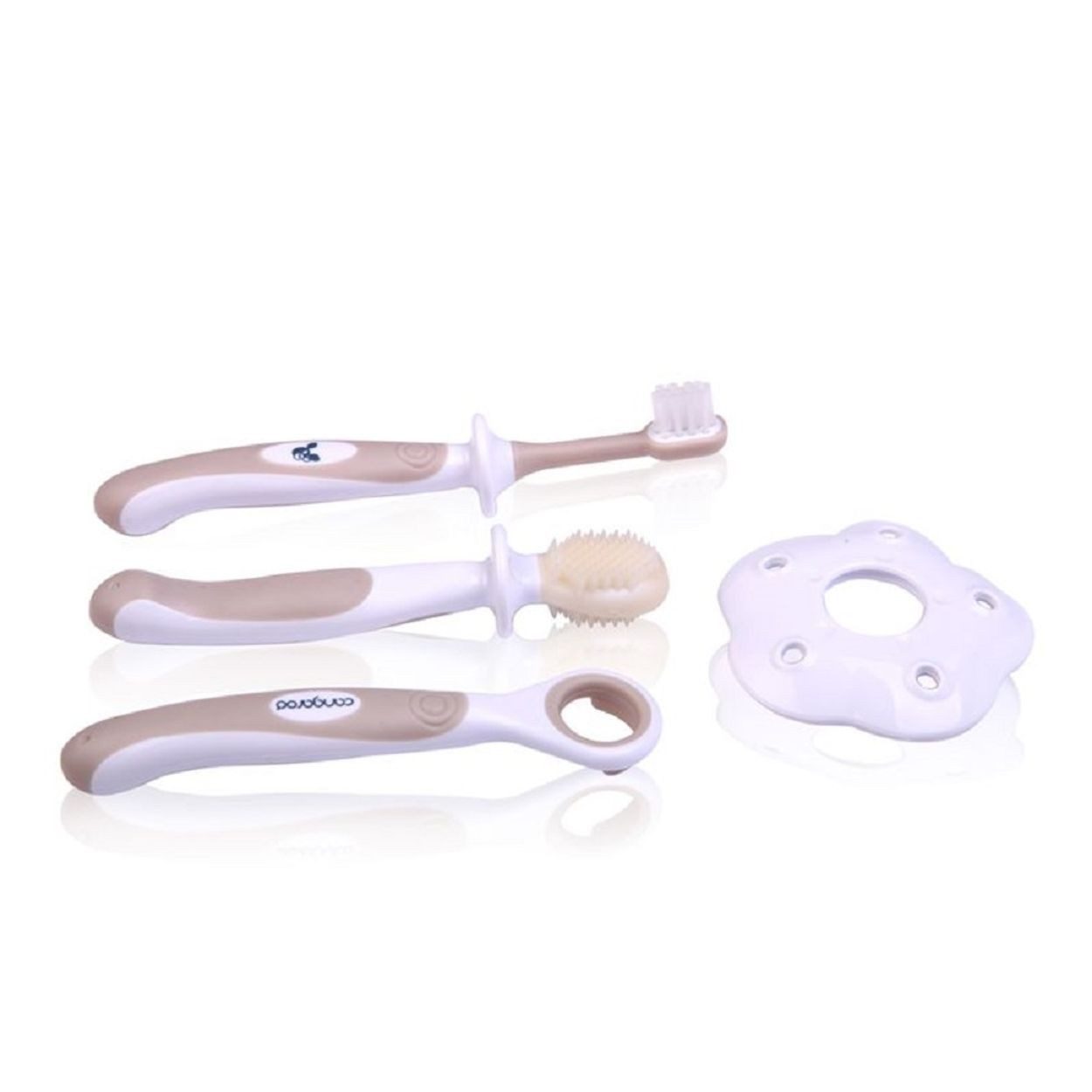 Moni Beißring B1934, (1-tlg), 3 Bürsten, Beißring, sanfte Massage, Reinigung, Baby-Zahnpflege