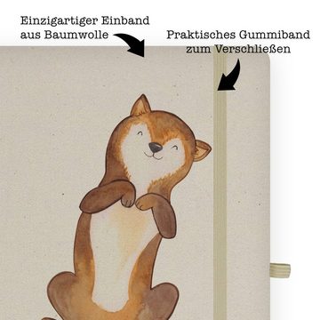 Mr. & Mrs. Panda Notizbuch Hund Streicheln - Transparent - Geschenk, Eintragebuch, Hundemotiv, W Mr. & Mrs. Panda, Personalisierbar