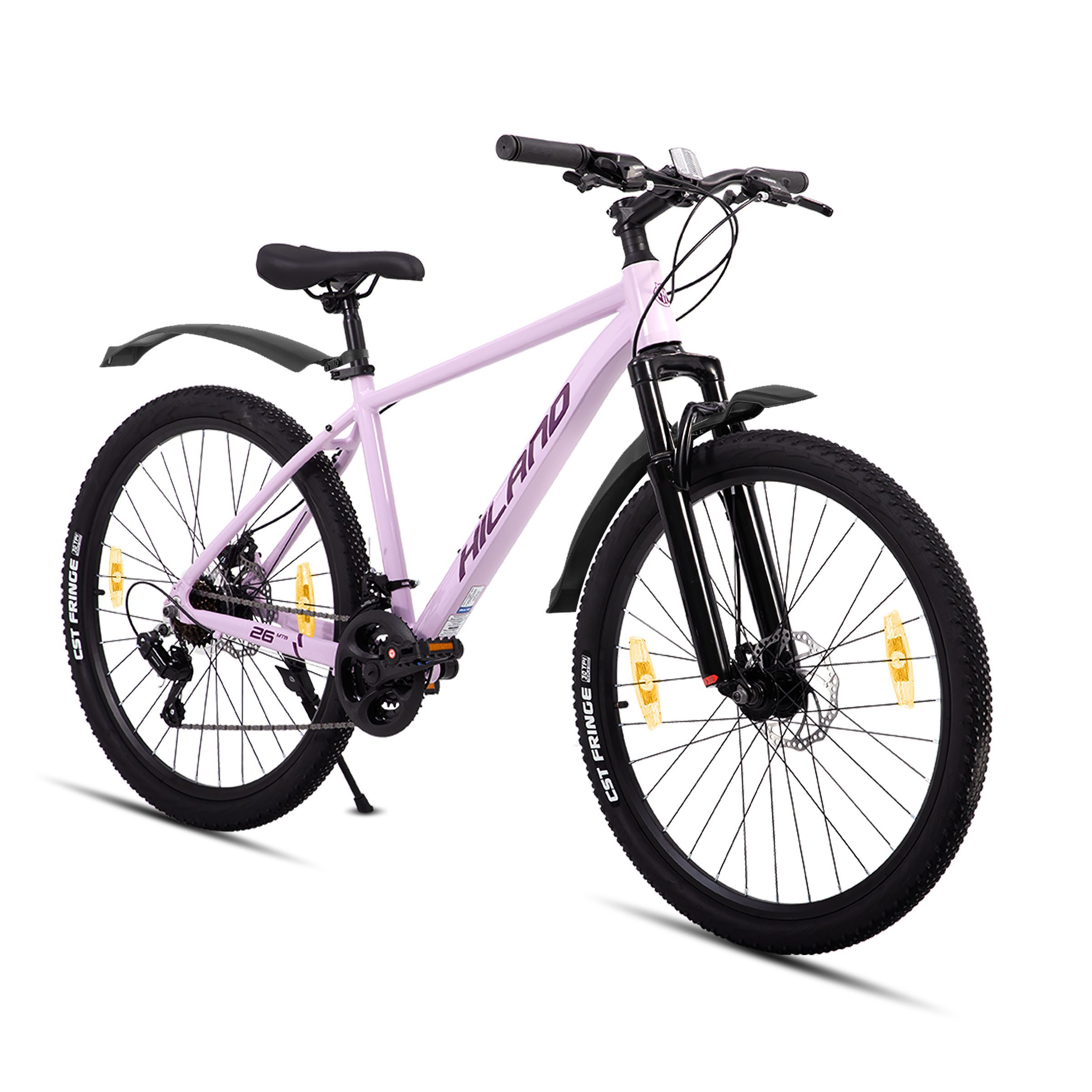 HILAND Mountainbike 27,5 Zoll Herren und Damen MTB mit Aluminiumrahmen, 21 Gang,Aluminiumrahmen, Doppelscheibenbremsen, Gefederter Vordergabel