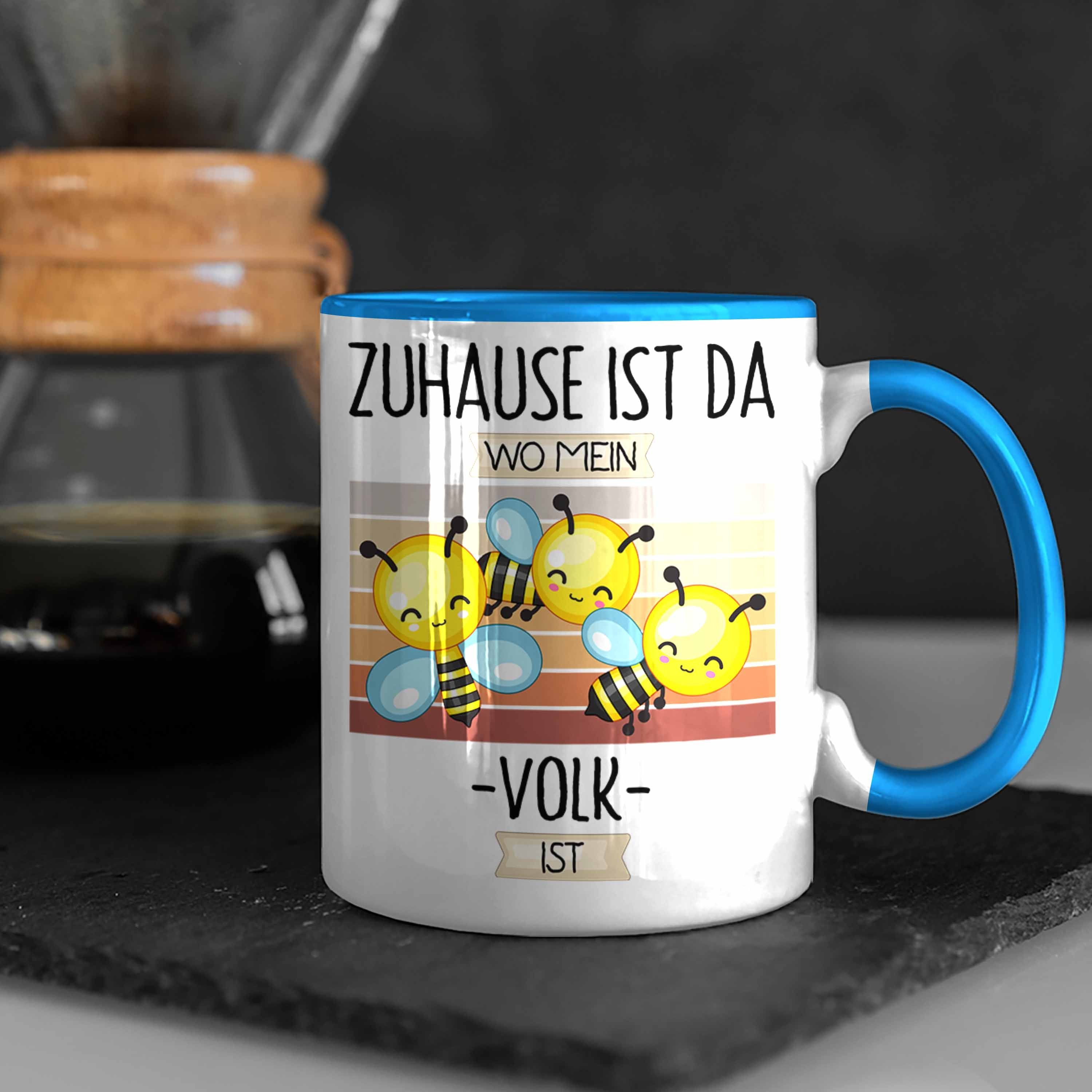 Blau Lustiger Imker Tasse Zuhause Tasse Da Ist Geschenkidee Spruch Wo Trendation Me Geschenk