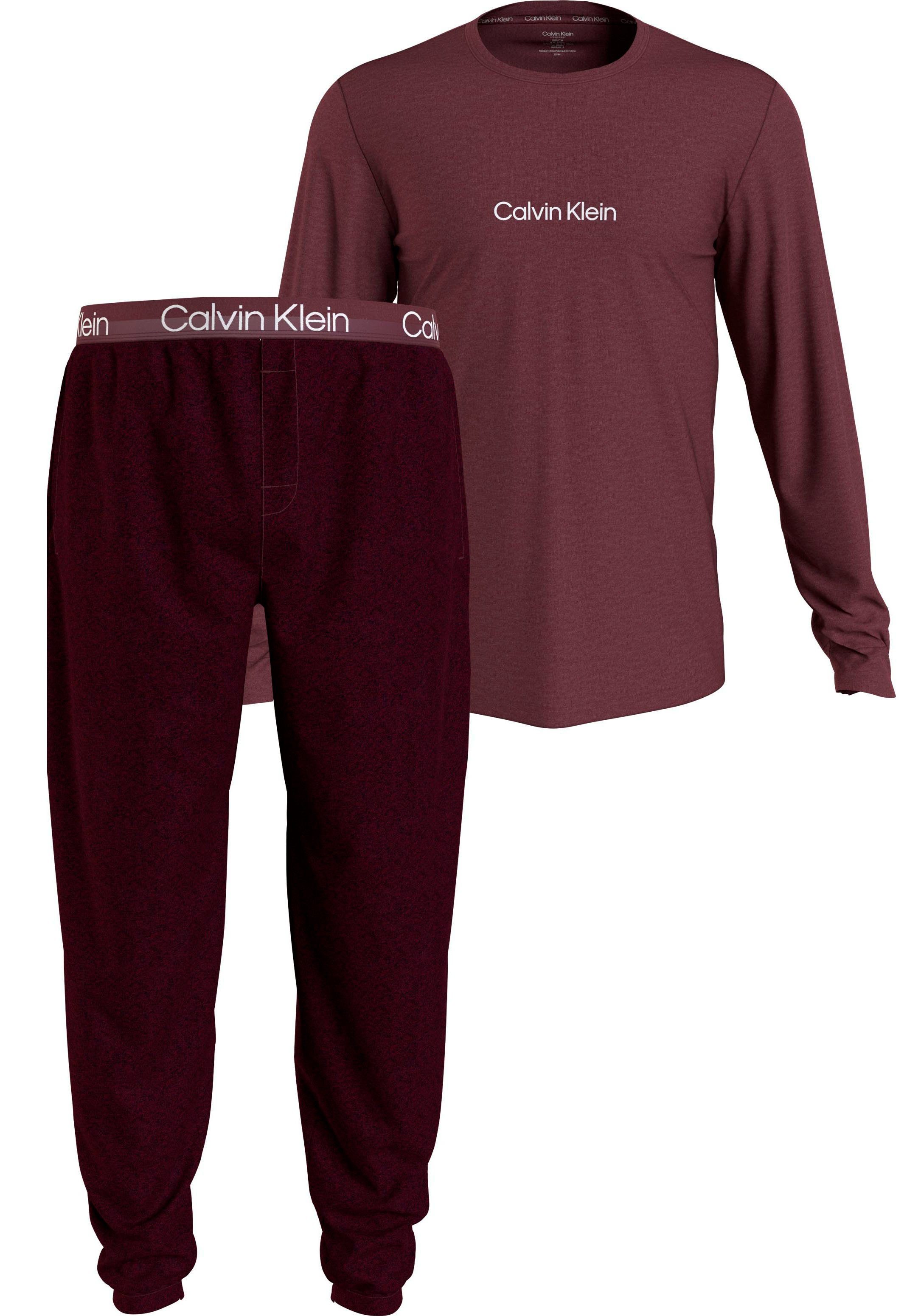 Underwear L/S Logoschriftzügen SET Schlafanzug JOGGER Klein mit Calvin