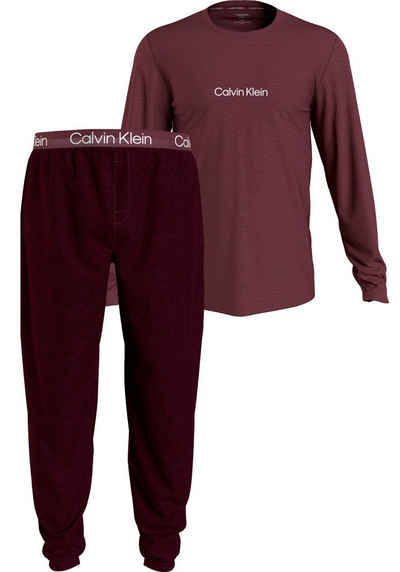 Calvin Klein Underwear Schlafanzug L/S JOGGER SET mit Logoschriftzügen