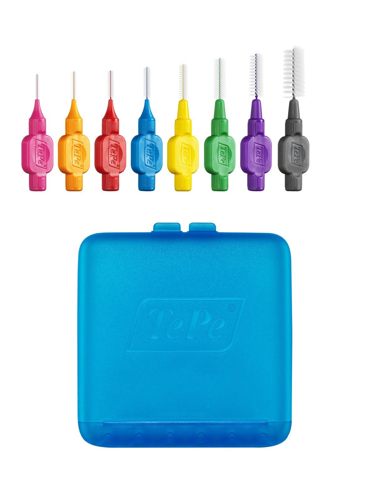 TePe Interdentalbürsten TePe Original Interdentalbürsten - 0,4 -1,3 mm mit TePe Reiseetui