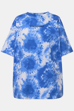 Studio Untold Rundhalsshirt T-Shirt oversized Batikprint Statement Rundhals