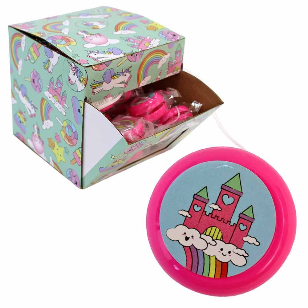 LG-Imports Lernspielzeug 36 Stück Mini Yoyo Einhorn pink - ca. 4 cm (36-St)