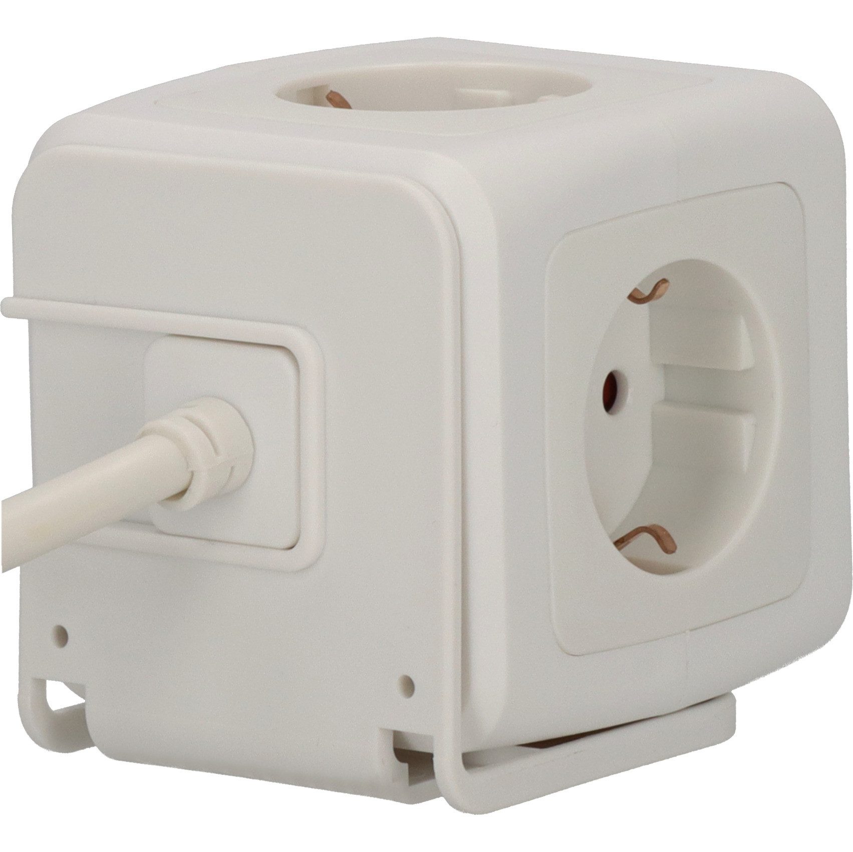 Brennenstuhl Steckdosenwürfel mit 2x USB, 1,4m Kabel, weiß Steckdosenleiste 4-fach (Kabellänge 1.4 m) – Bild 2 von 5