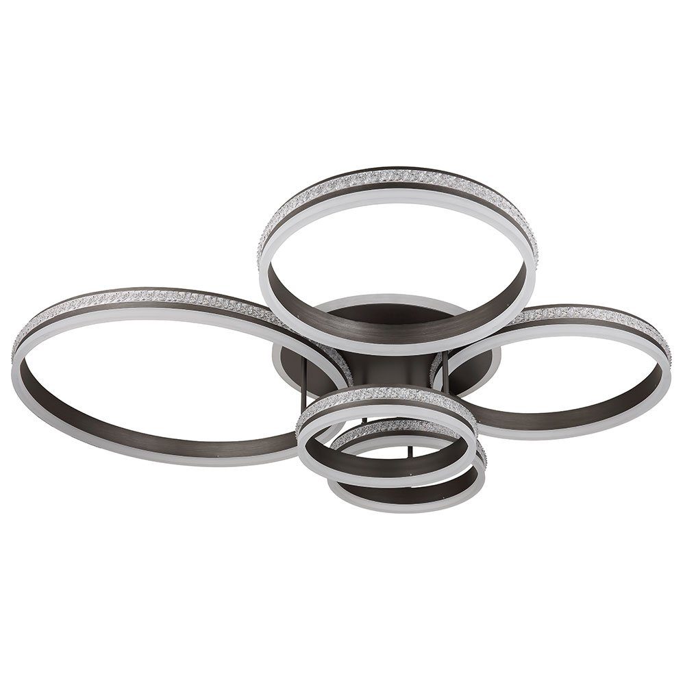 GLOBO LIGHTING Deckenleuchte, LED-Leuchtmittel fest verbaut, Deckenleuchte Wohnzimmerlampe Deckenlampe LED Fernbedienung Dimmbar L