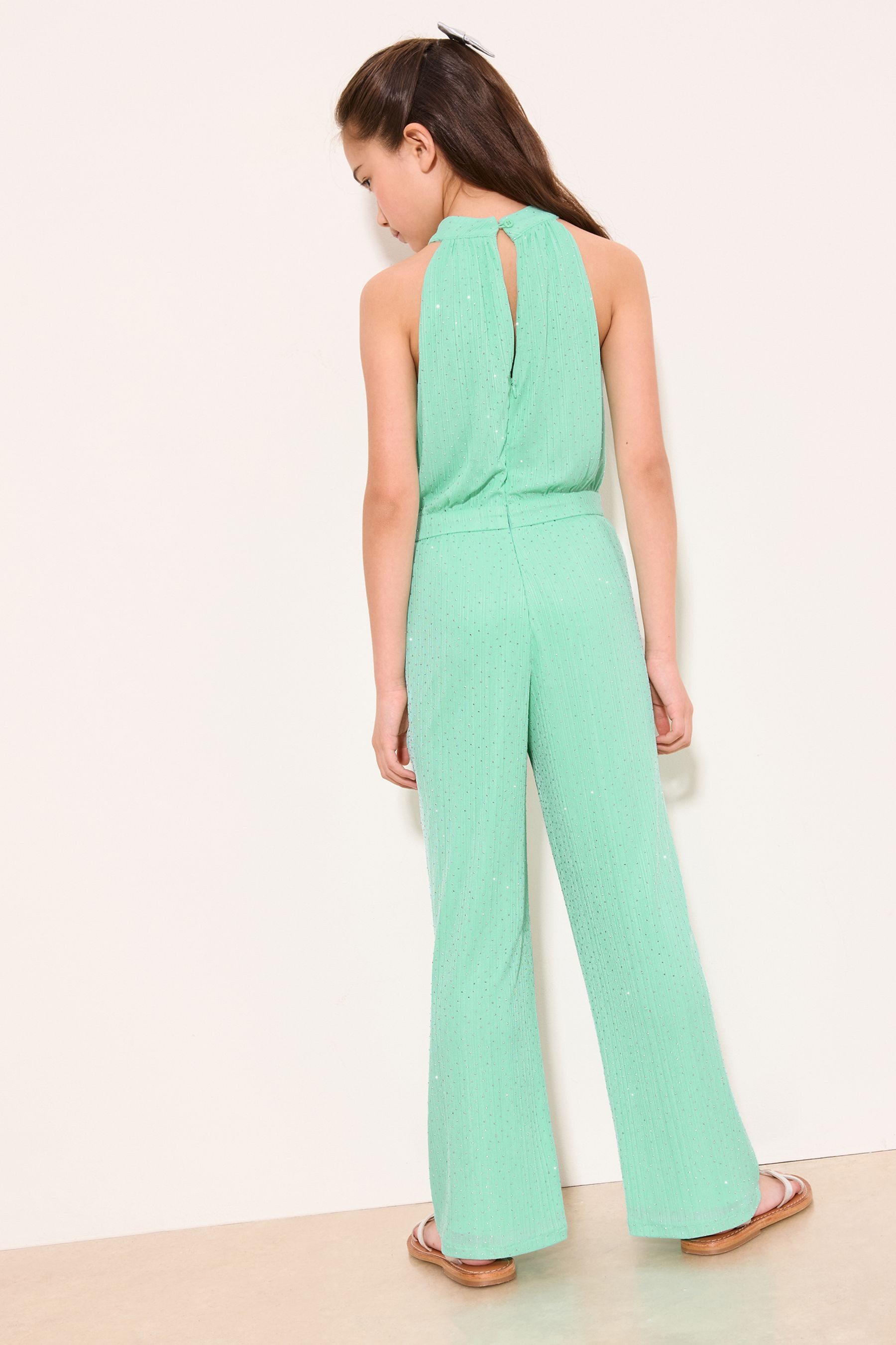 LIPSY Jumpsuit Lipsy Glitzernder Neckholder-Jumpsuit (1-tlg)