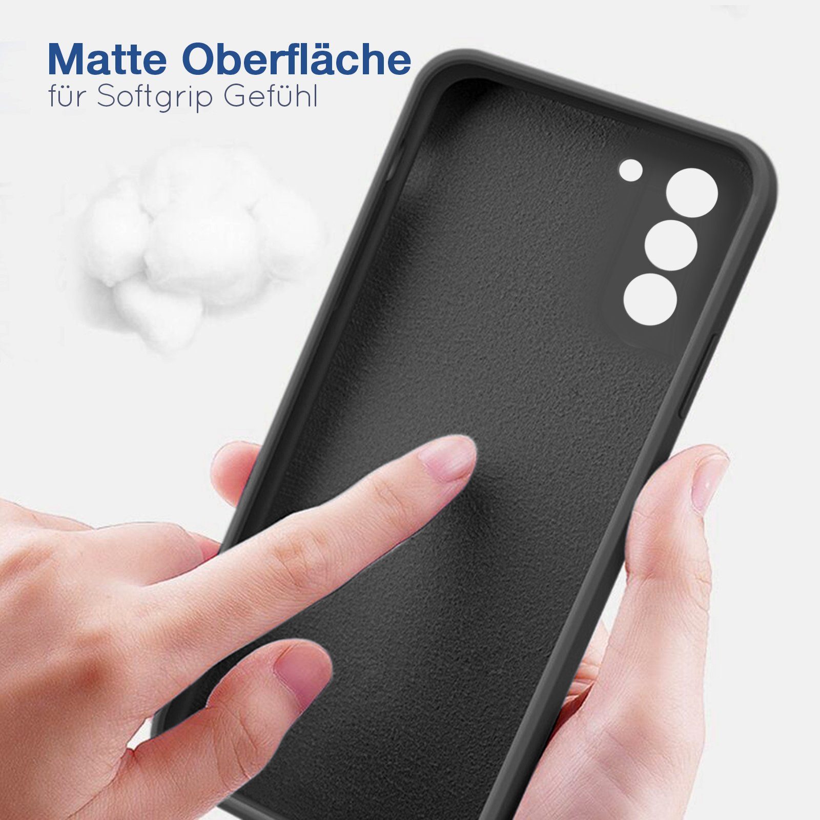 Tec-Expert Handyhülle SoftGrip Cover Hülle für Samsung Galaxy S21 FE, Handy Case Bumper integrierter Kameraschutz flexibel – Bild 4 von 5