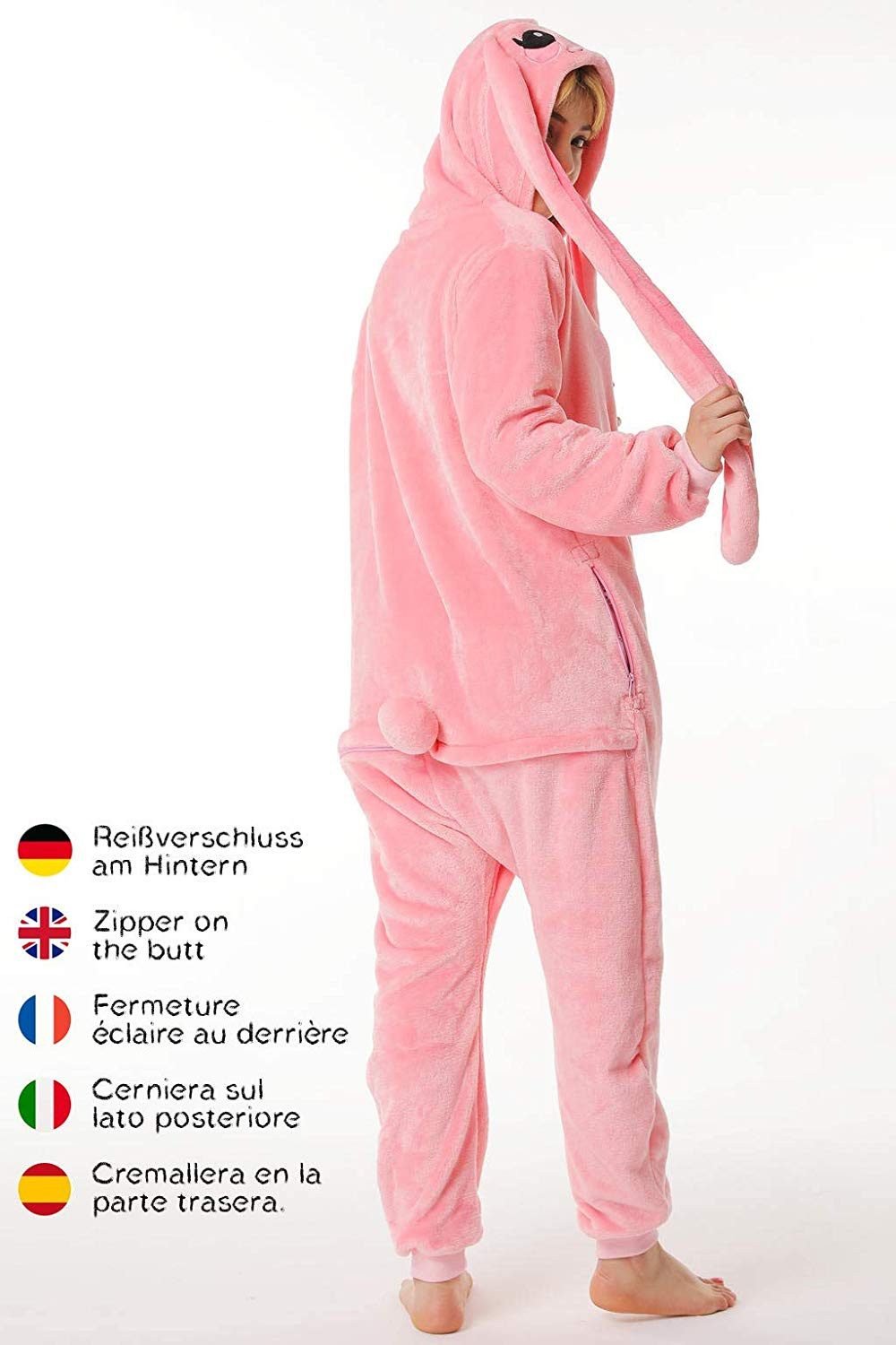 Corimori Jumpsuit Große Auswahl an Kinder Onesies, Jumpsuits, Tier-Kostümen (1-tlg) Jumpsuit, Pyjama, Fasching, Kigurumi, Tierkostüme, Hase "Bonnie" – Bild 4 von 5