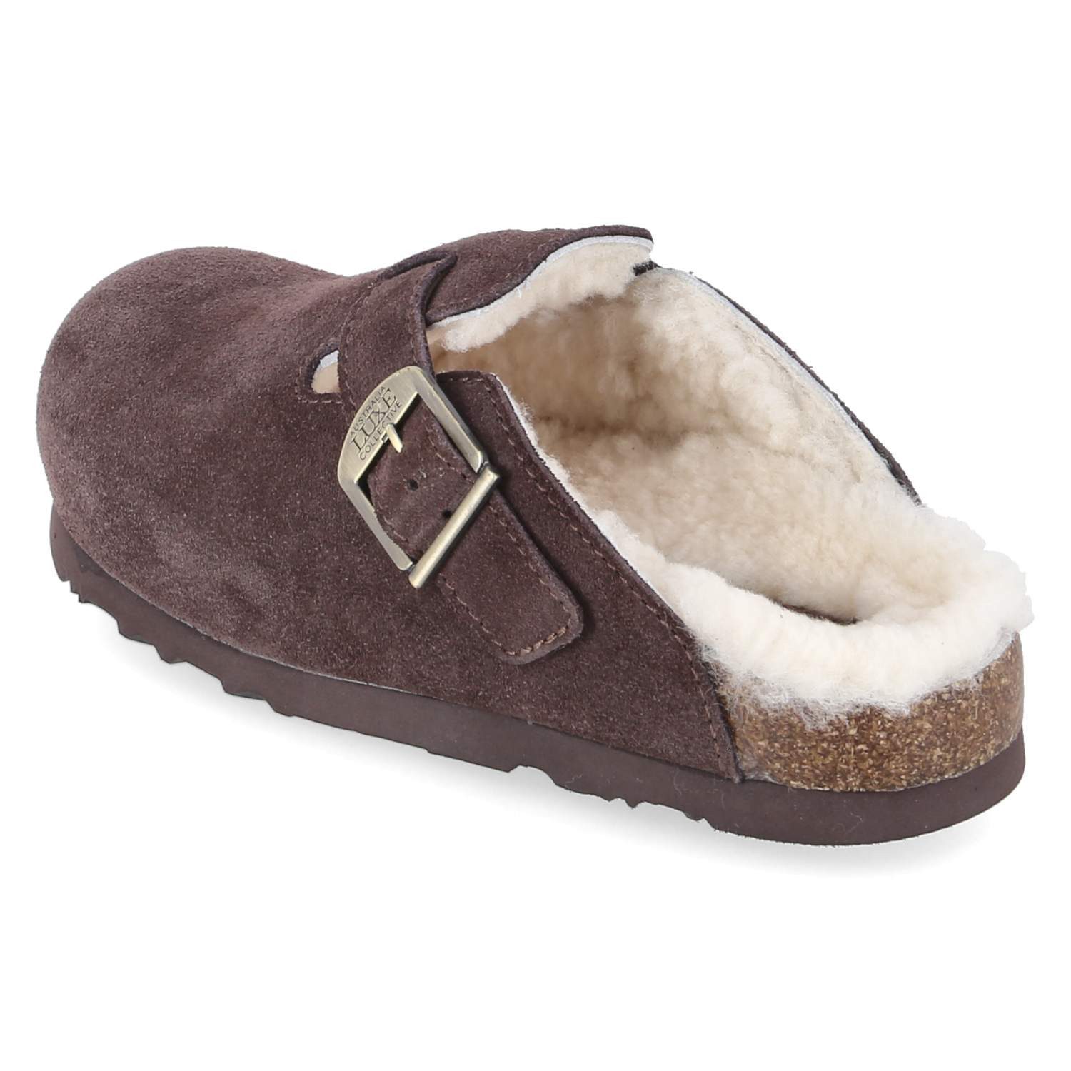 Australia Luxe Collective Australia Luxe BERSH207N-BU Damen Rauleder brown Pantolette