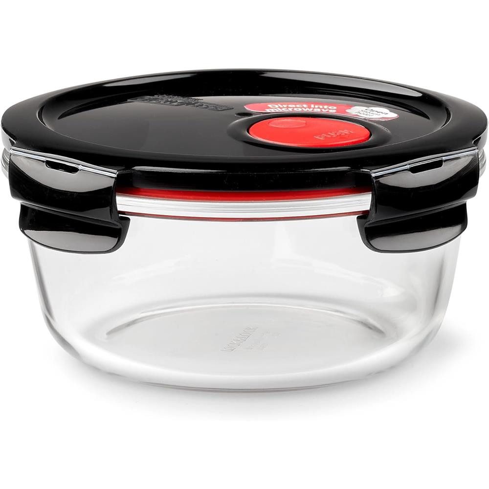 LocknLock Vorratsdose Glas Frischhaltedose 650 ml, Ofenform mit Deckel, mikrowellengeeignet, auslaufsicher