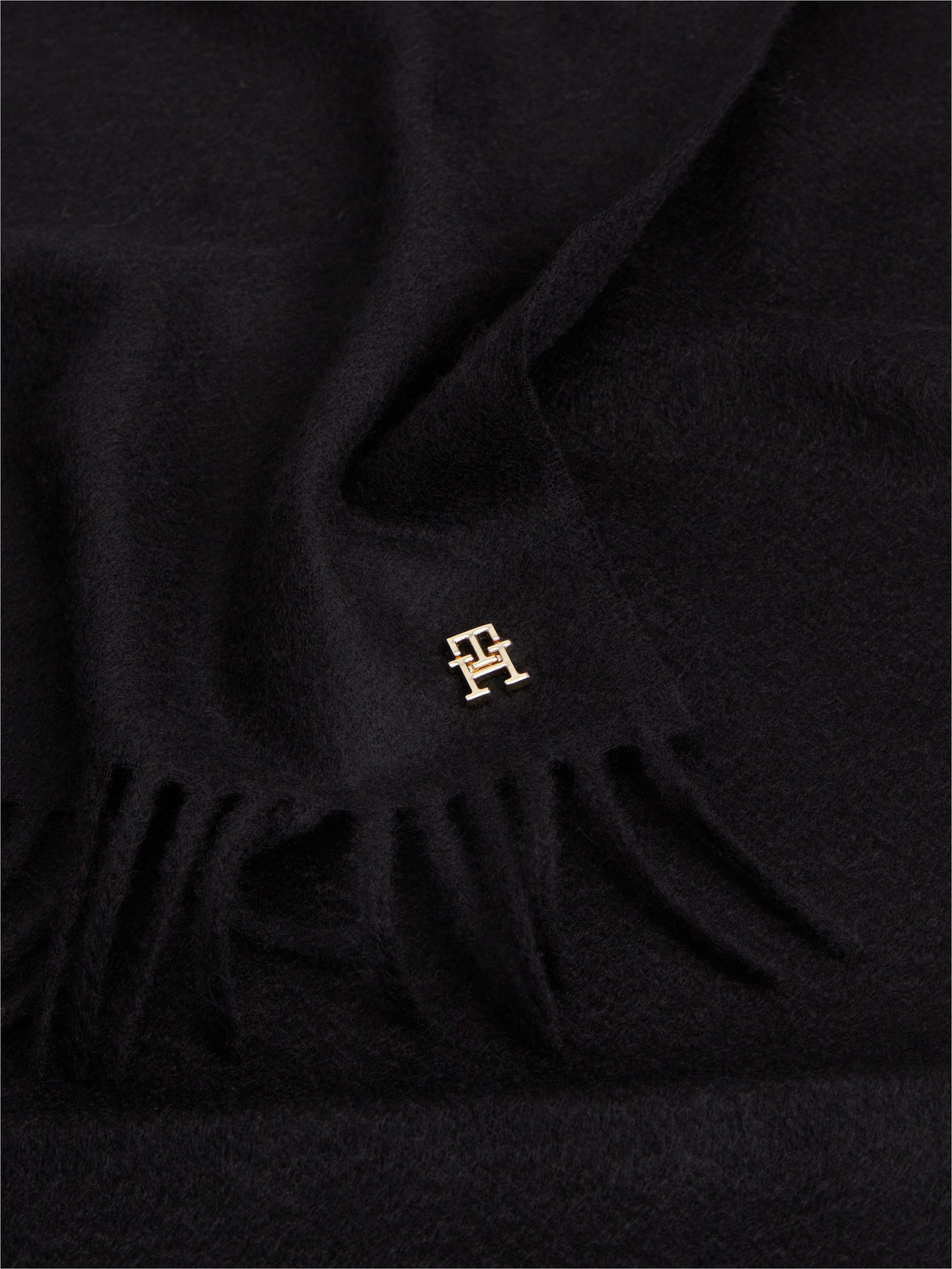 Tommy Hilfiger Loop CASHMERE WOVEN SCARF, Regular fit mit Fransen