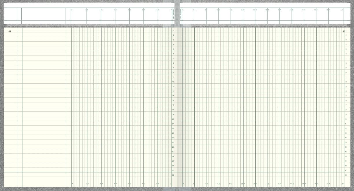 Thumbnail - König & Ebhardt Notizbuch Geschäftsbuch 27,7x25,7cm 96 Blatt 20 Spalten Kopfleiste Deckenband g.