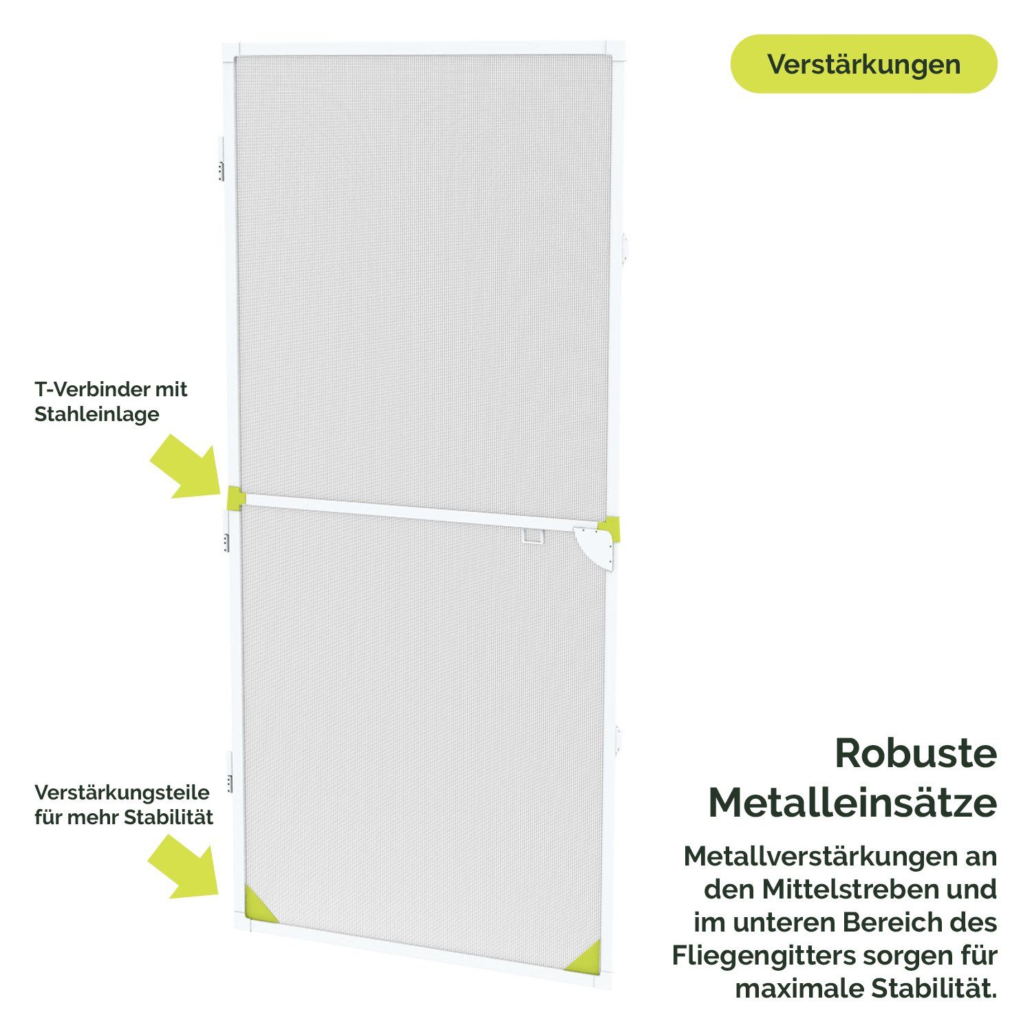 Nematek Insektenschutz-Tür Nematek® Insektenschutz x 240 cm Türen 120 System Weiß Alu bis max. Rahmen