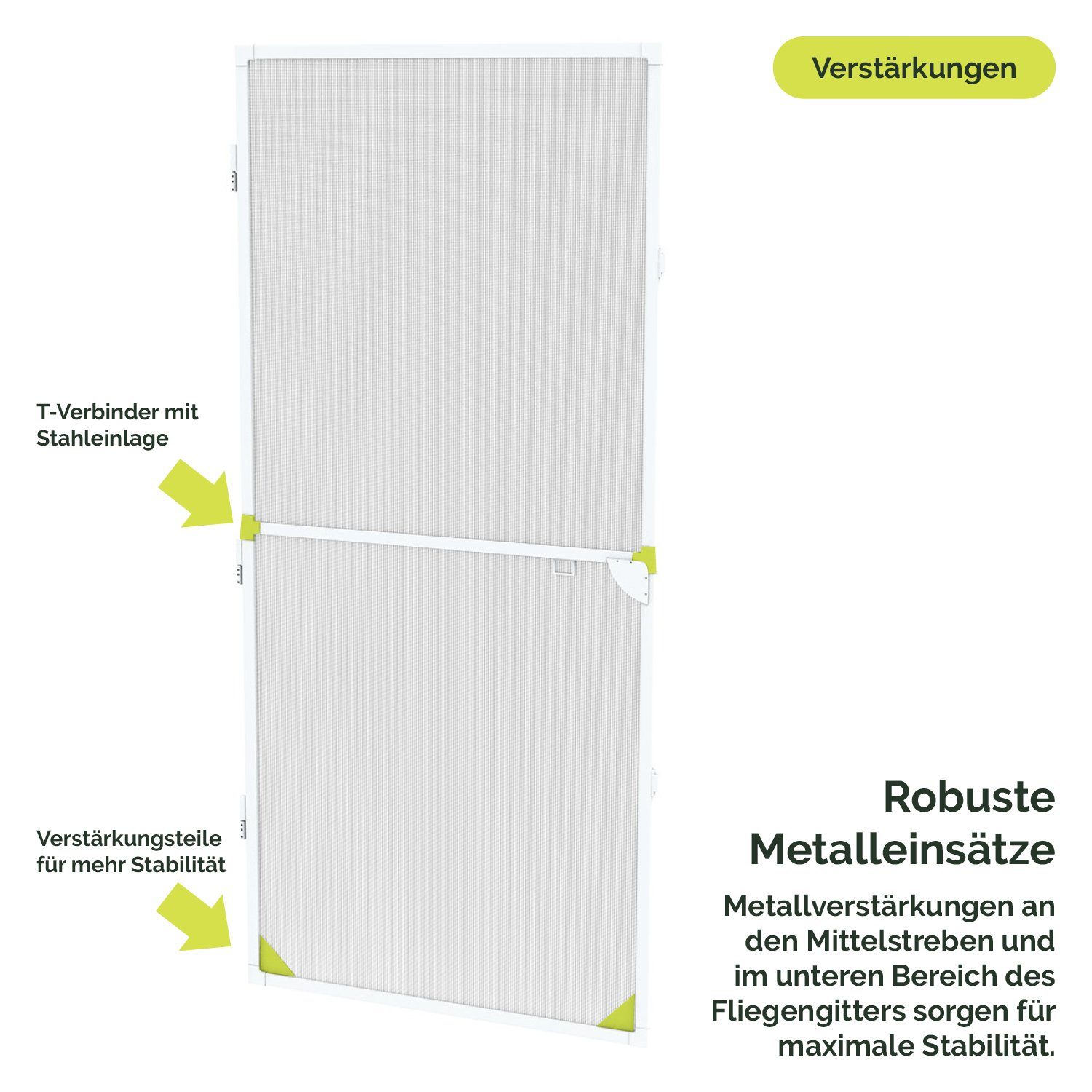 max. x Nematek® Türen Insektenschutz System Alu bis Insektenschutz-Tür 120 Nematek cm Rahmen Weiß 240