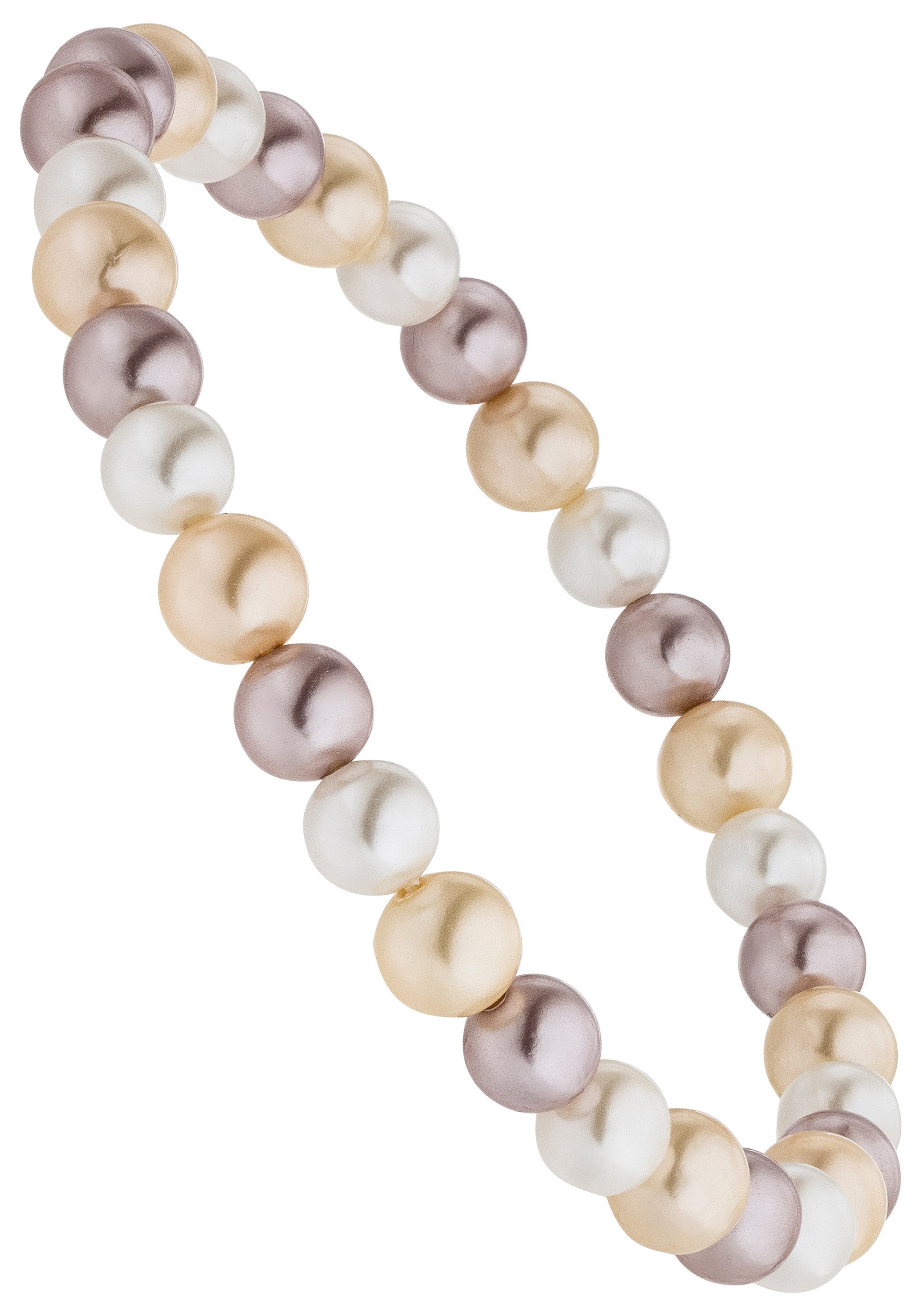 JOBO Armband Muschelkern-Perlen 6 mm, multicolor 17 cm