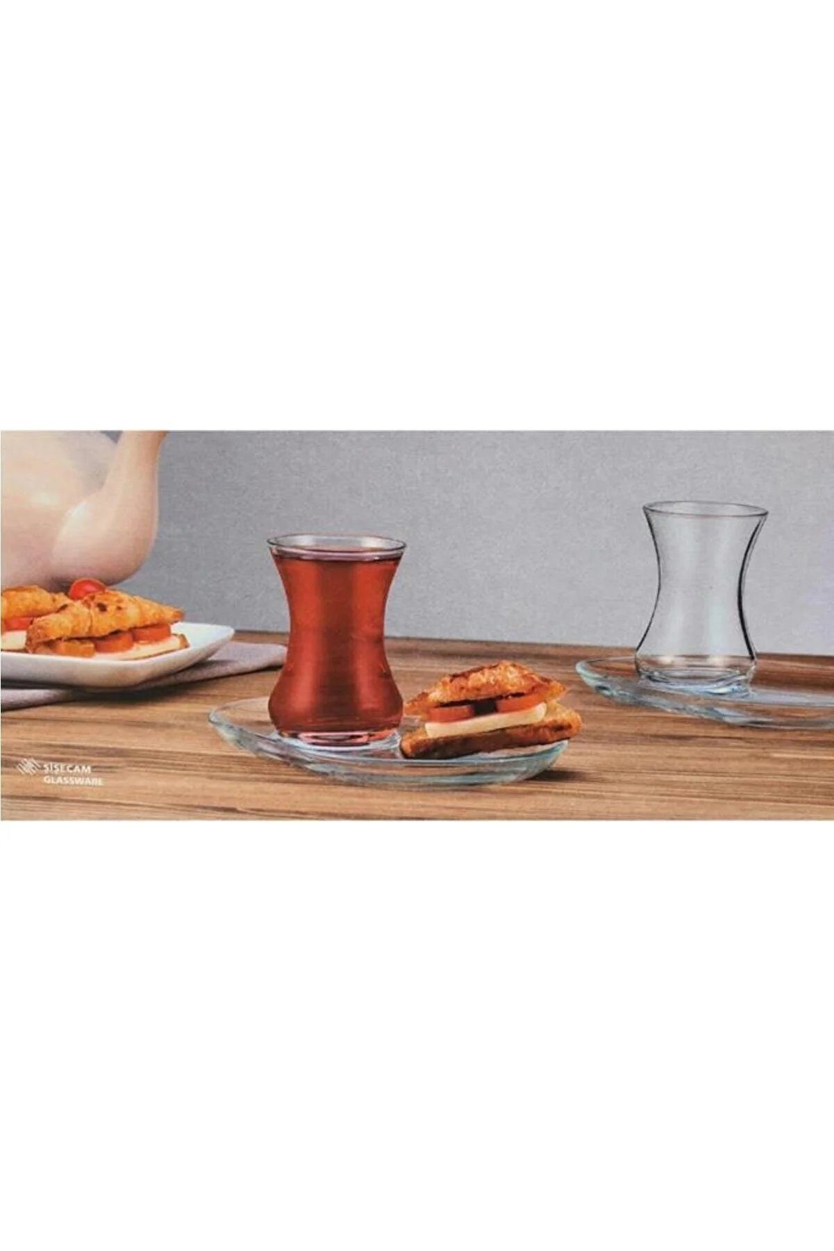 Pasabahce Teeservice 4er set 2x Teeglas + 2x UntertasseTeeglas 125ml transparent (4-tlg) – Bild 2 von 4