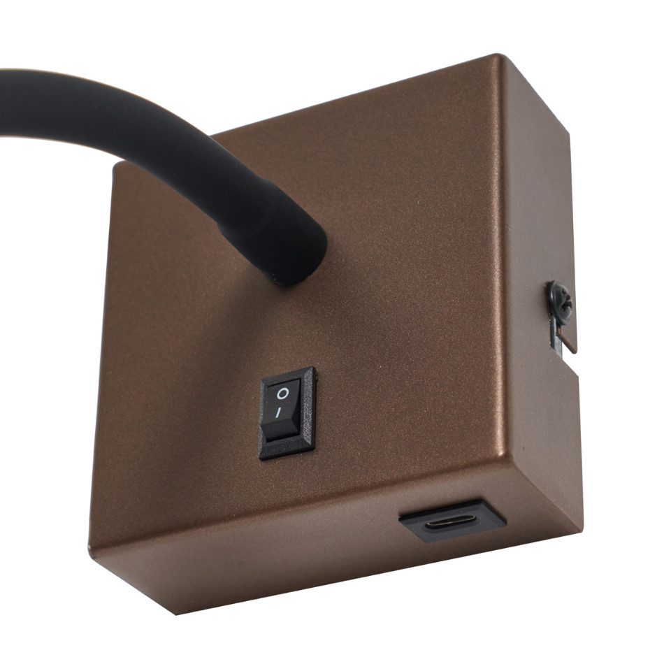 Qazqa LED Leselampe Gosna, Smarte Leuchte, ohne Leuchtmittel, Warmweiß, QAZQA Lese­leuchte, g9, Bronze, Stahl, Modern