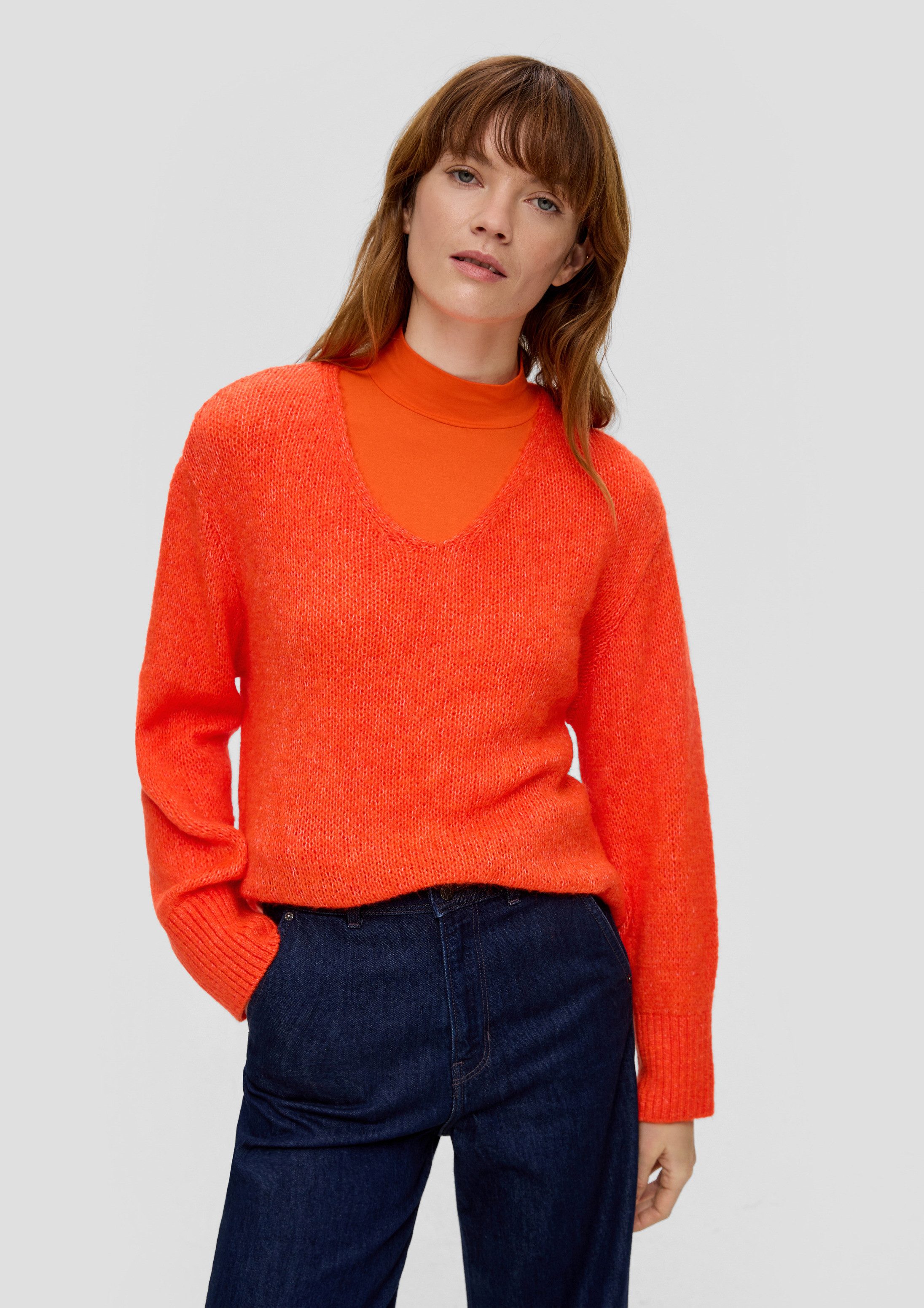 s.Oliver Longpullover Strickpullover Flauschiger Strickpullover