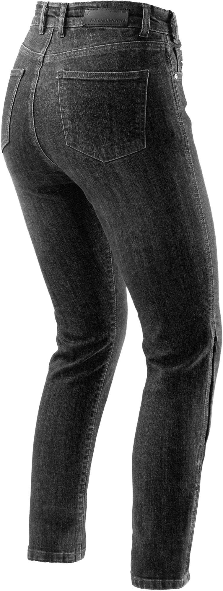 Rebelhorn Motorradhose Classic Damen Motorrad Jeans Verbindungsreißverschluss,Hüftprotektoren enthalten,Knieprotektor