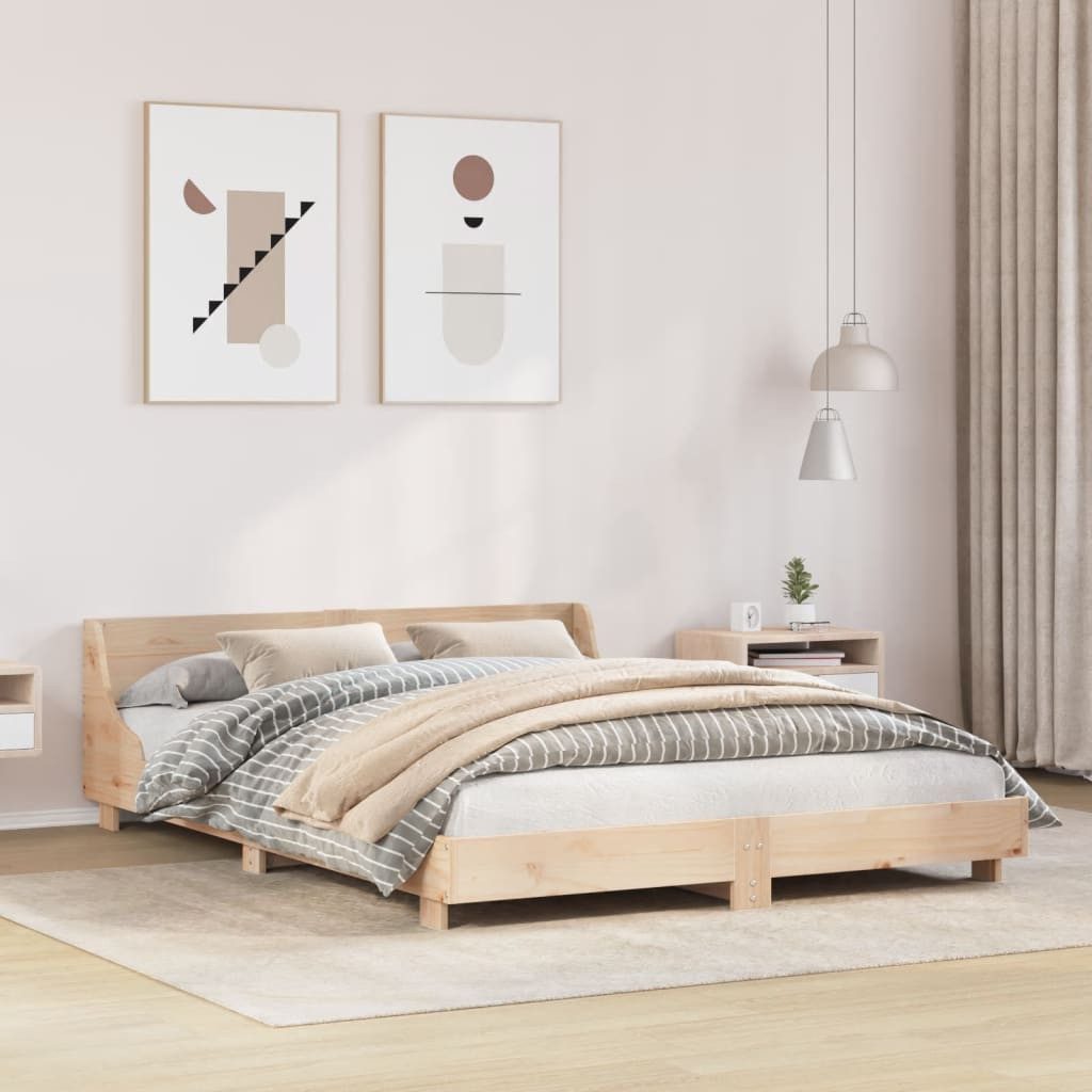 vidaXL Bett Massivholzbett ohne Matratze 120x190 cm Kiefernholz