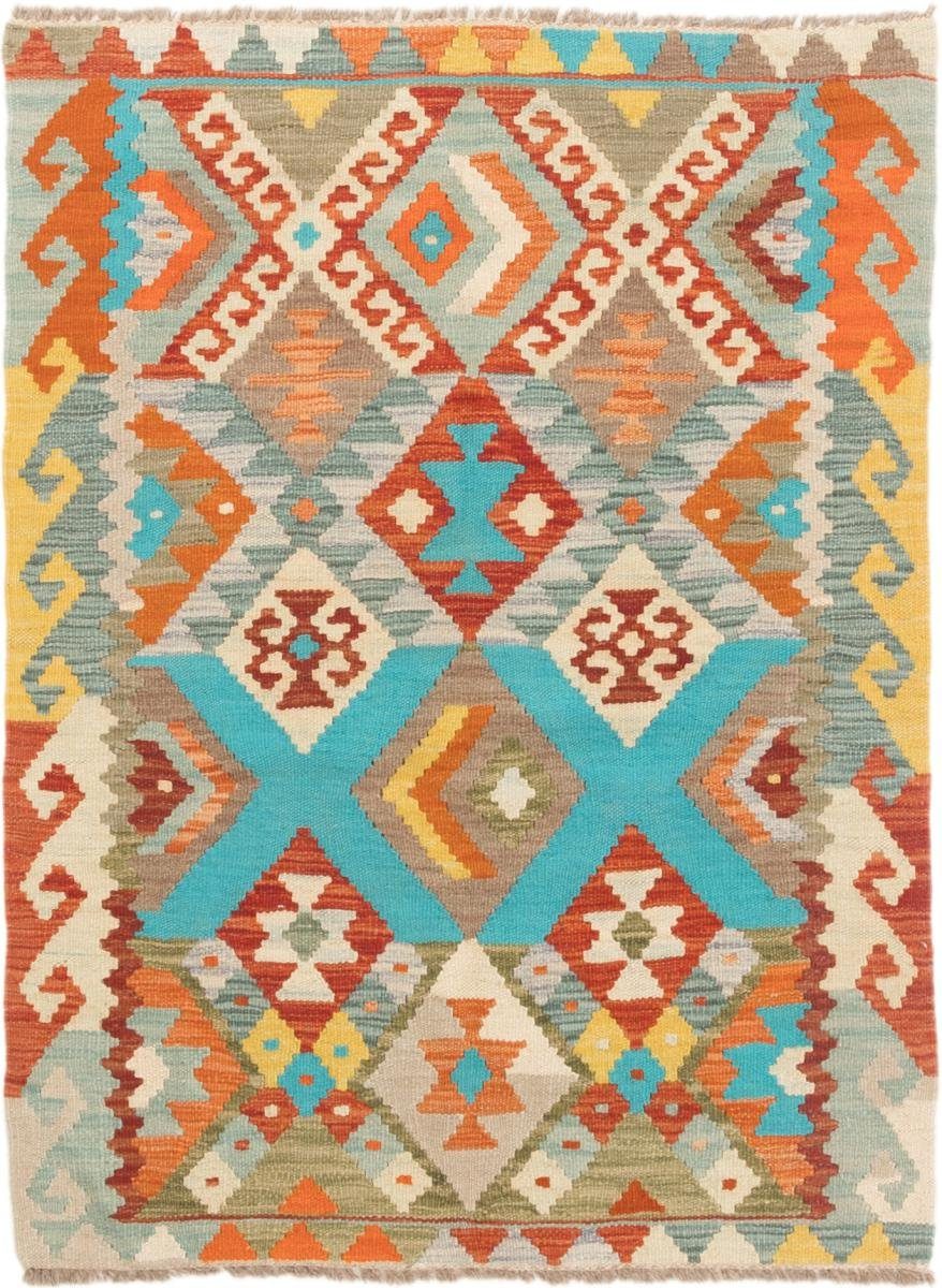 Orientteppich Kelim Afghan 88x114 Handgewebter Orientteppich, Nain Trading, rechteckig, Höhe: 3 mm
