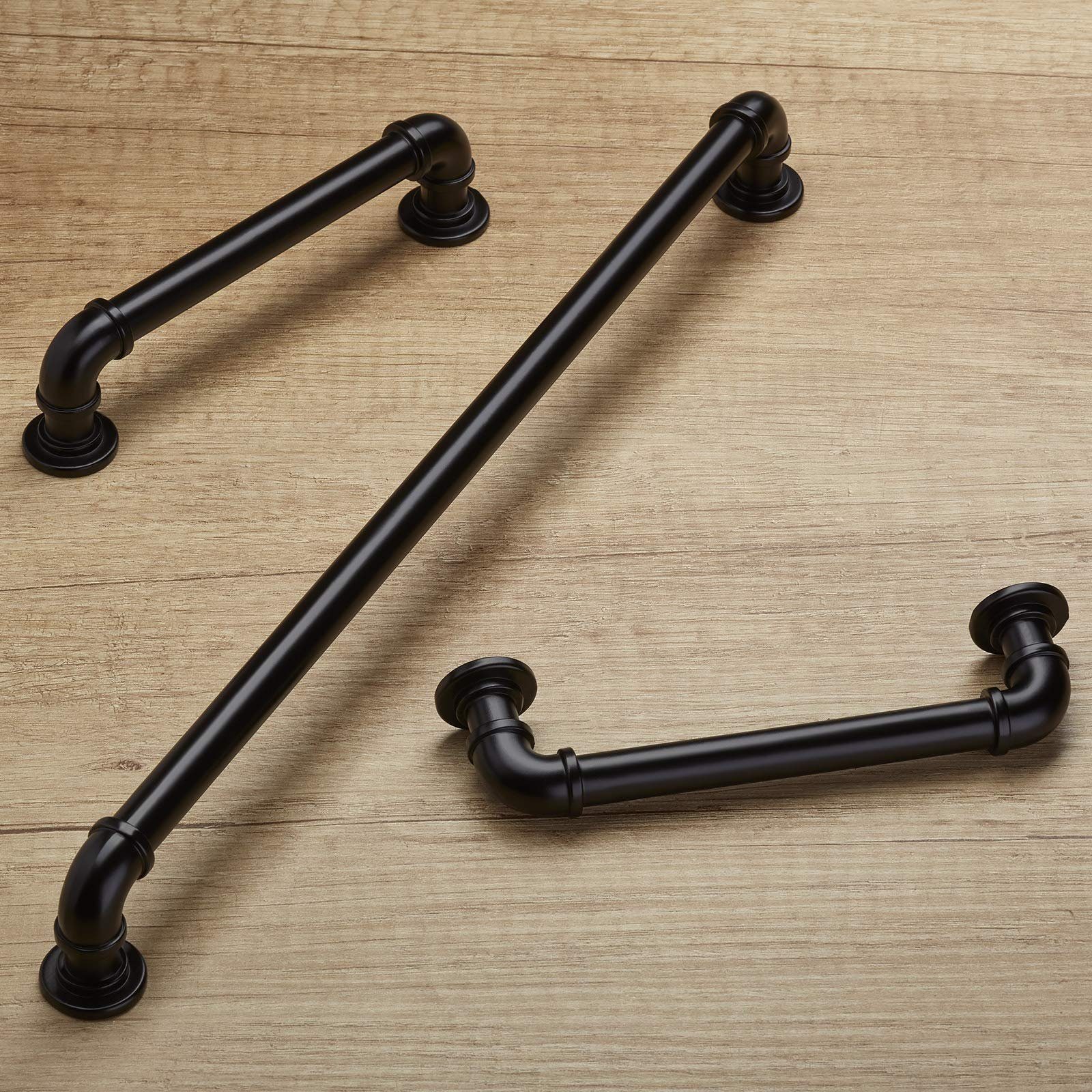 SO-TECH® Möbelgriff Bügelgriff TUBEOS schwarz BA 128 - 320 mm - incl. Schrauben, Lochabstand 128 mm schwarz - inkl. Schrauben