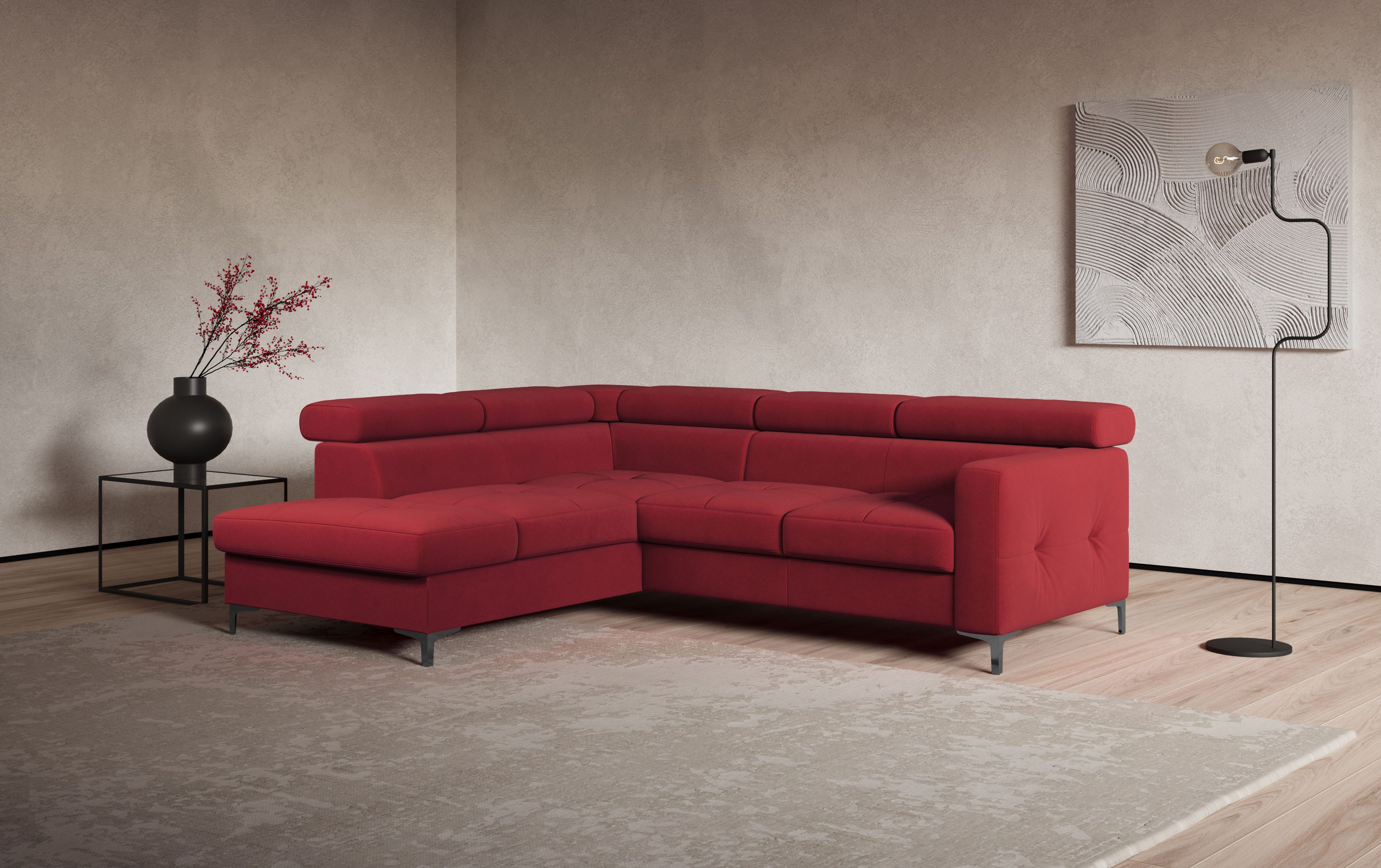 COTTA Ecksofa Sammy L-Form, mit Kopfteilverstellung, günstig online kaufen