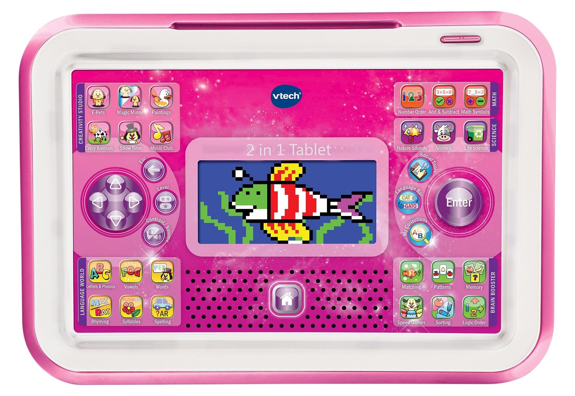 in Vtech® & Kindercomputer Tablet 2 School 1 Go, pink