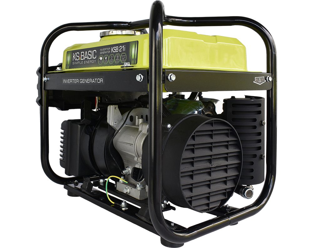 Könner & Söhnen KSB 21i generator, 2.00 kW, (2kW inverter generator with large 10L tank & 2 sockets, 1-piece, pure sine wave, 2x 230V, economy mode, lightweight (20kg), 10 liter tank, 2x sockets, pure sine wave, compact