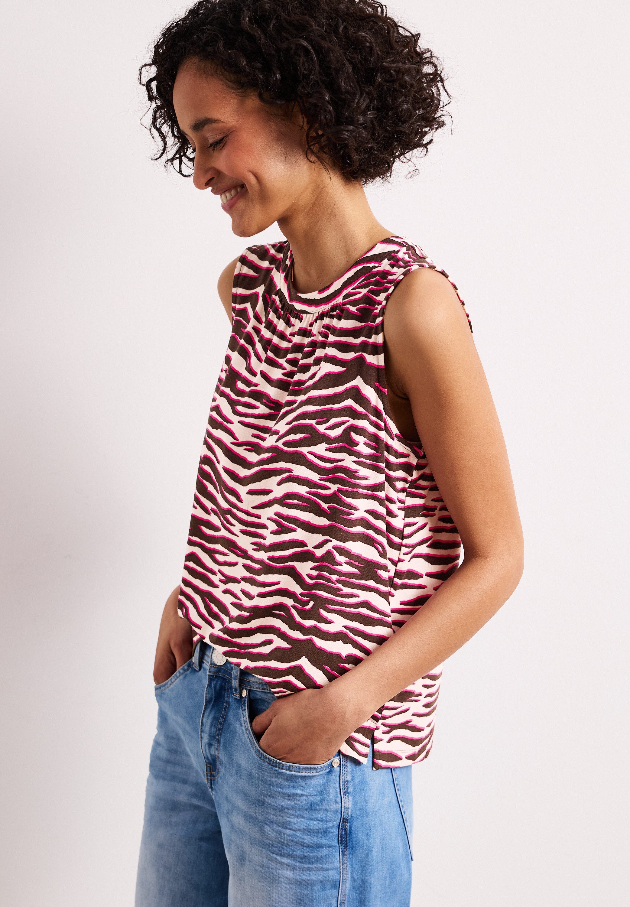 STREET ONE Shirttop mit Zebra-Print