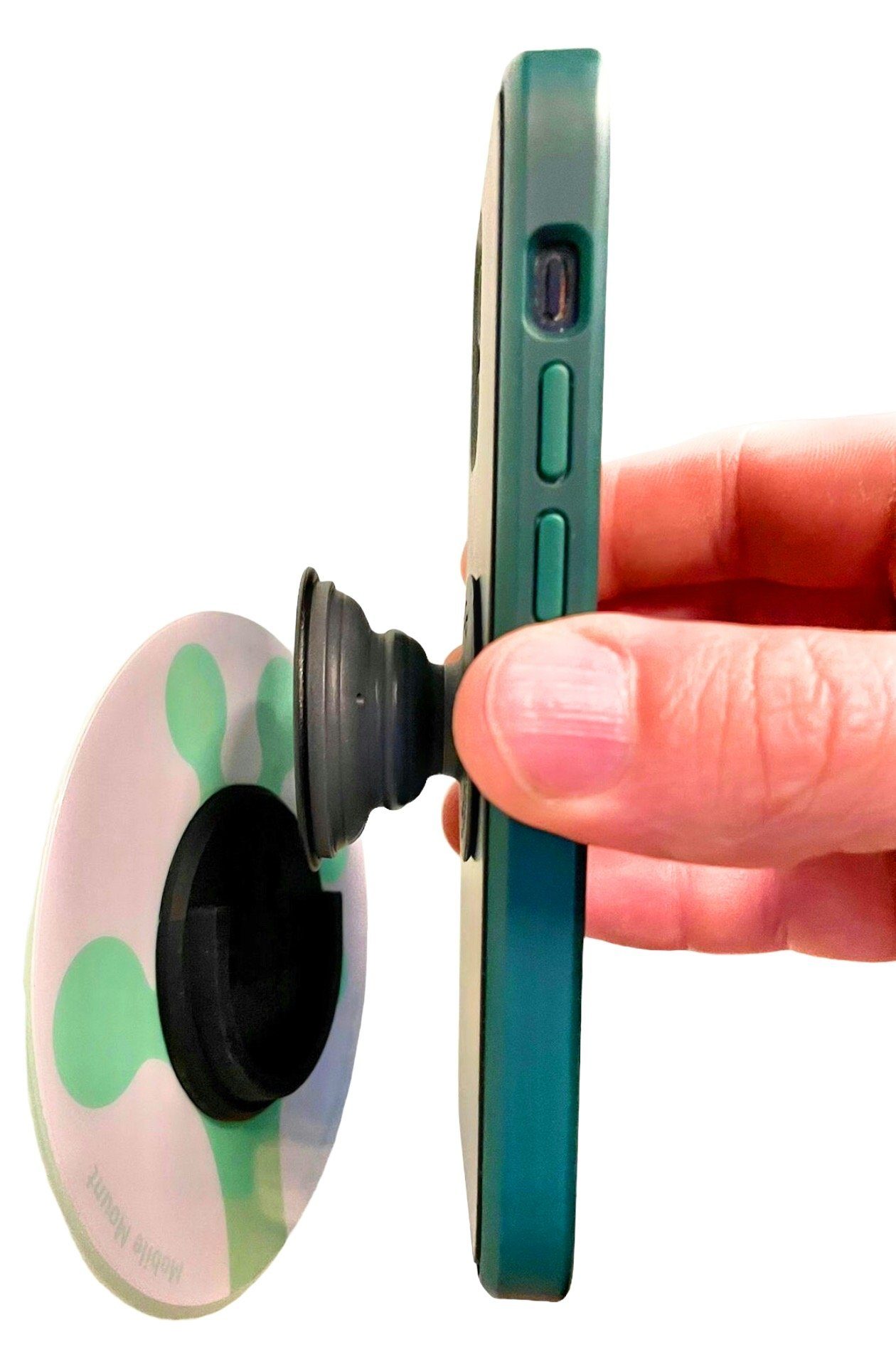 Geckopad Handyhalterung für Wand und Spiegel für Handy mit Popsockets Popsockets, (Handy an glatten Oberflächen besfestigen)