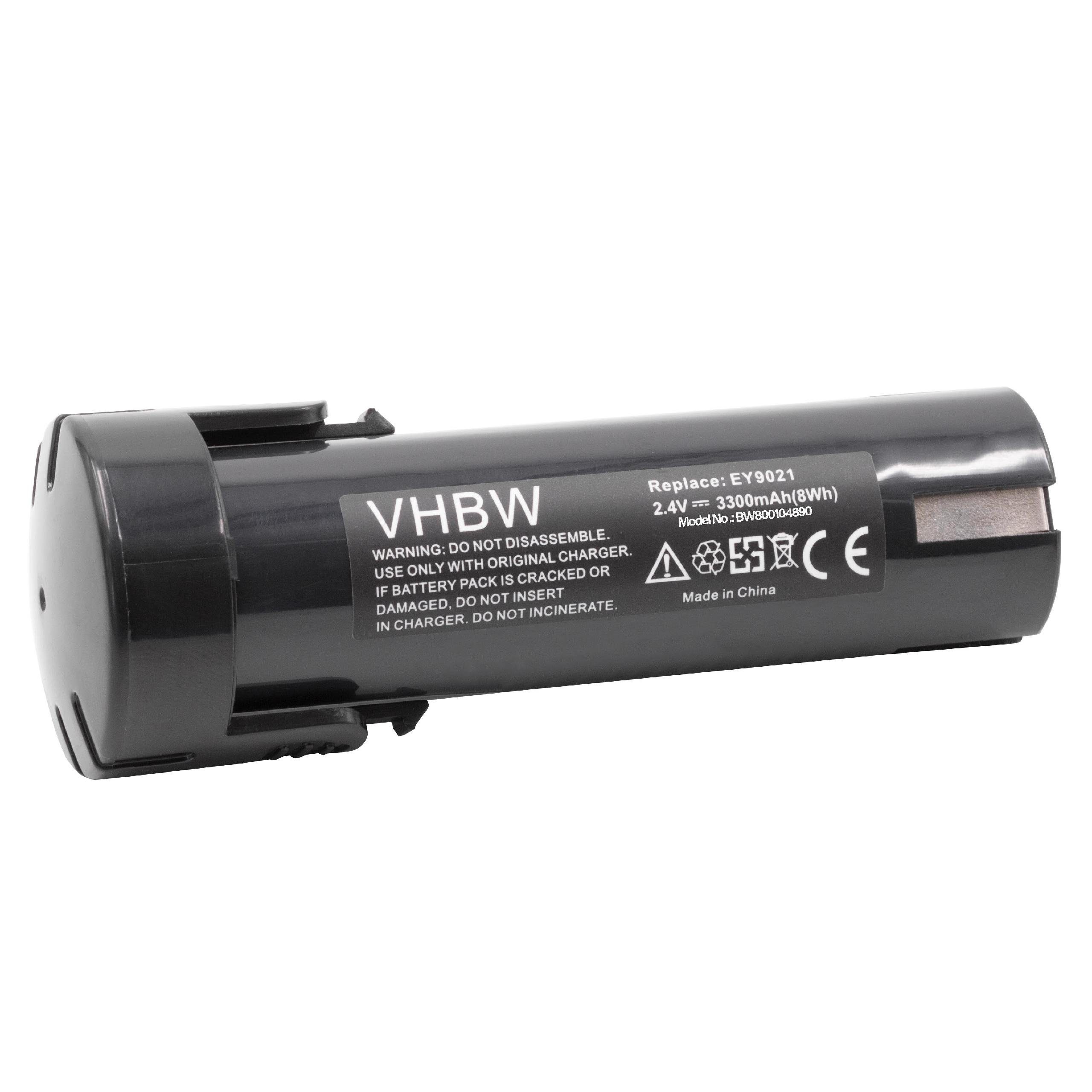 vhbw kompatibel mit 2,4 Akku (2,4 mAh ESCO 3300 V) V NiMH