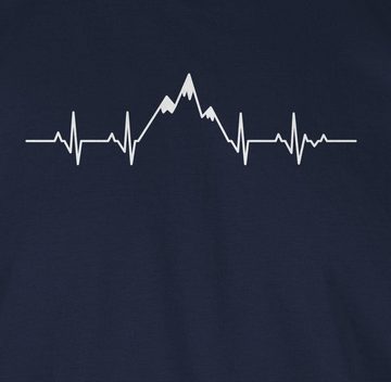 Shirtracer T-Shirt Herzschlag Berge Symbol und Zeichen Outfit