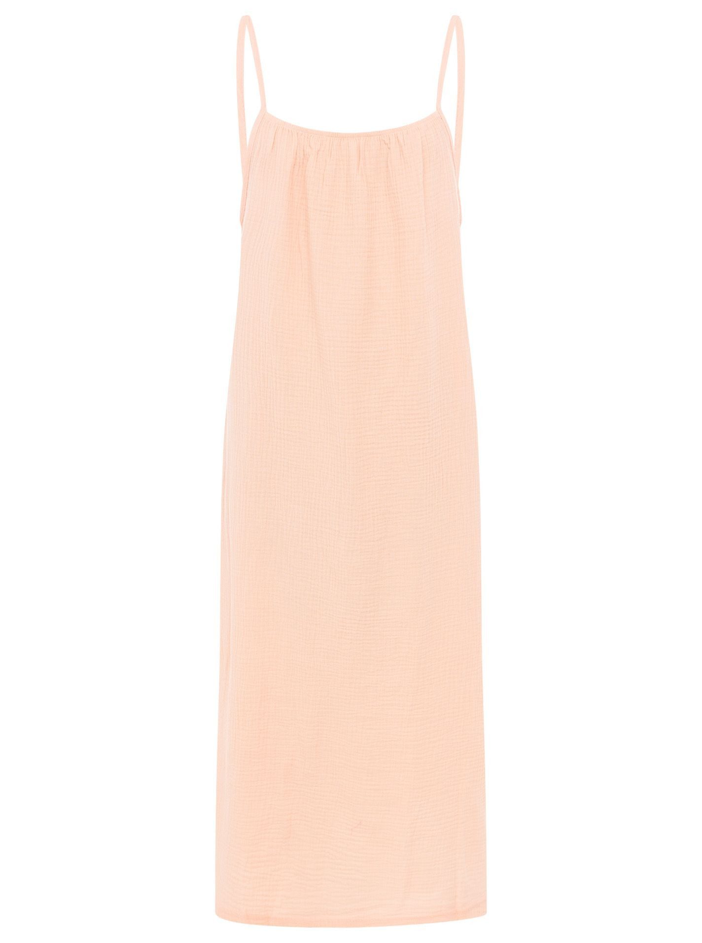 Zwillingsherz Trägerkleid Baumwoll Maxi Musselin "Uni"