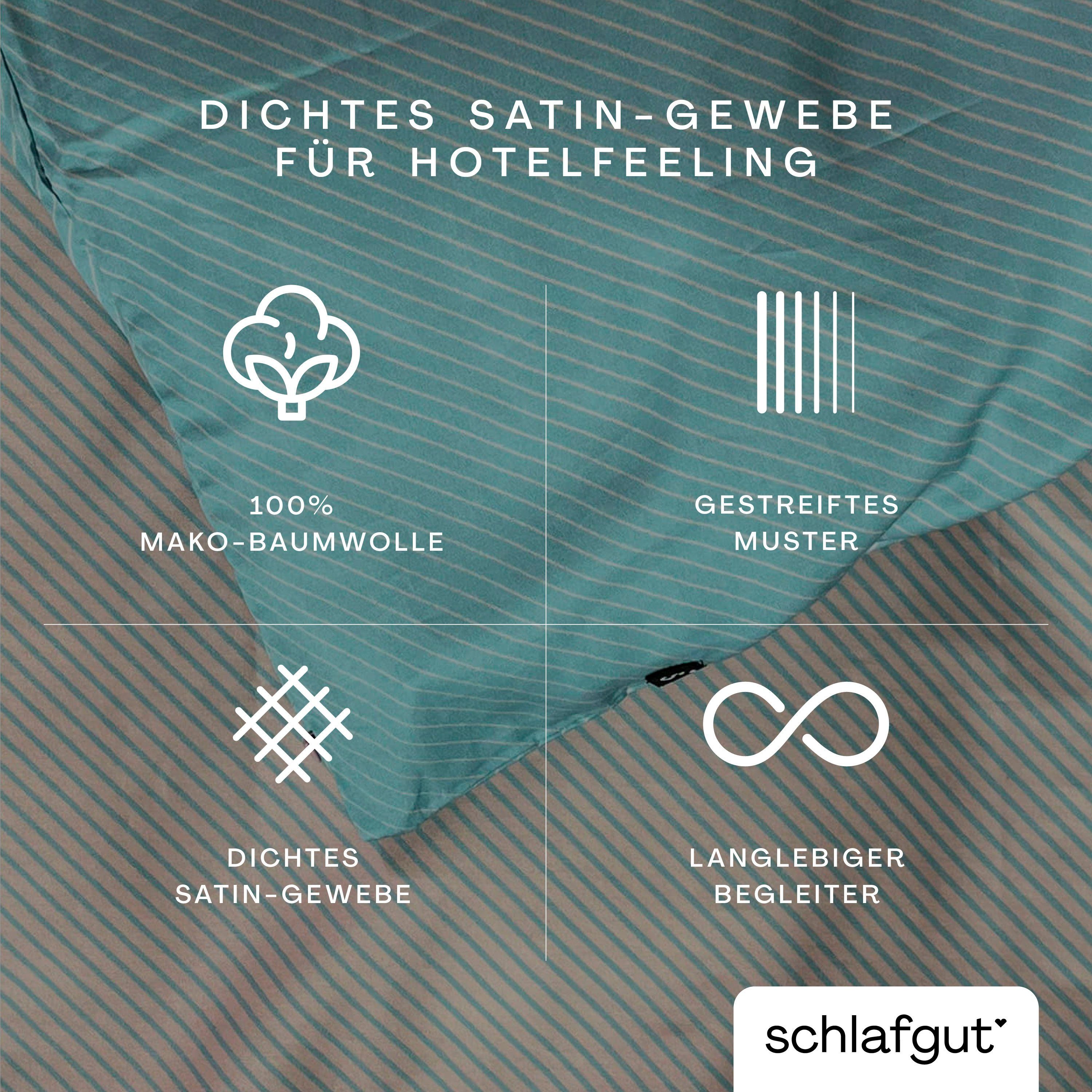 Schlafgut Kissenbezug Premium Kissenbezug Woven Fade Satin (1 St), (1 Stück), Ton-in-Ton Reißverschluss, Fadendichte von 300tc, Streifen, OEKO Tex