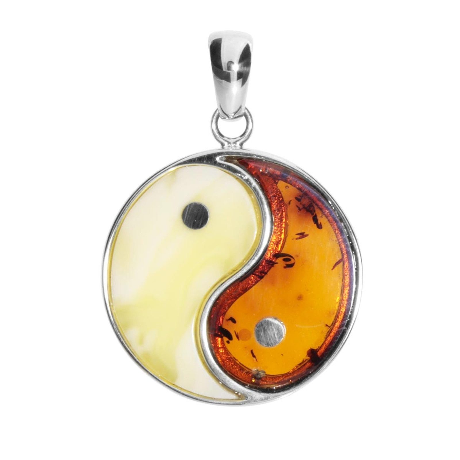 Kettenanhänger Ostsee-Schmuck Anhänger Yin & Yang Anhänger Yin & Yang