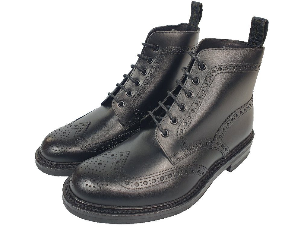 Loake-Bedale-black Loake Schnürboots