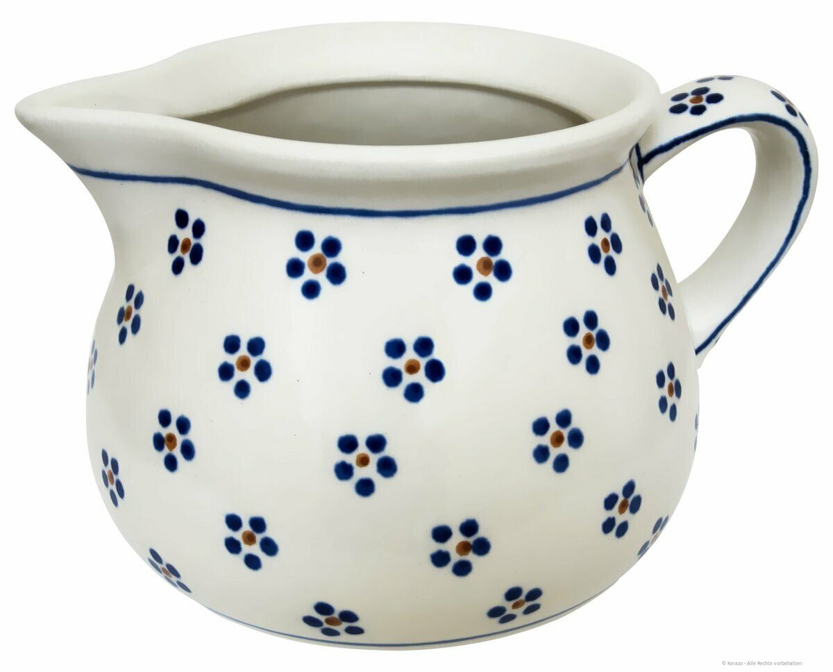 Kanne Bunzlauer Keramik 600 ml Milchkanne Sahnegießer 16,3x10 cm, Dekor 225